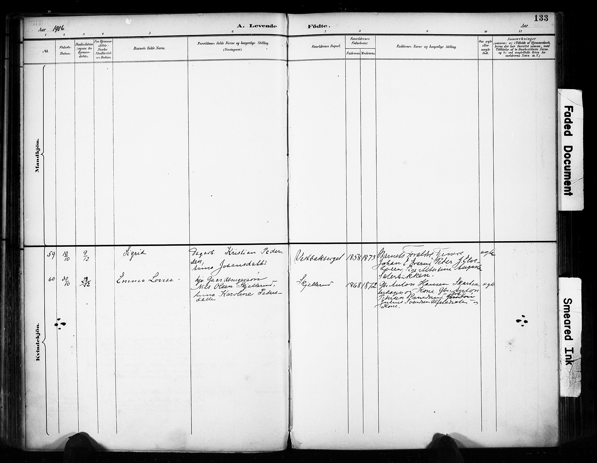Vestre Toten prestekontor, SAH/PREST-108/H/Ha/Haa/L0011: Parish register (official) no. 11, 1895-1906, p. 133