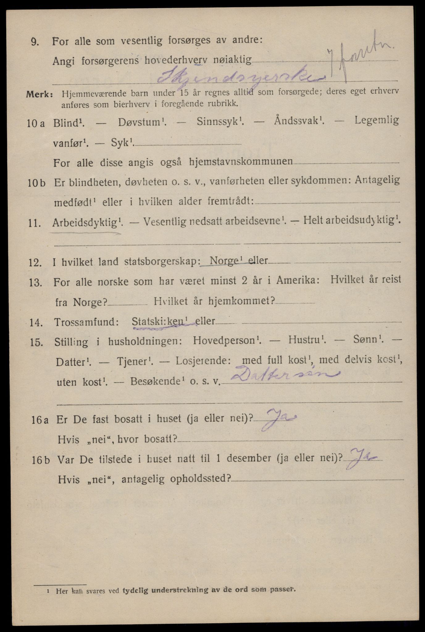 SAT, 1920 census for Trondheim, 1920, p. 93667