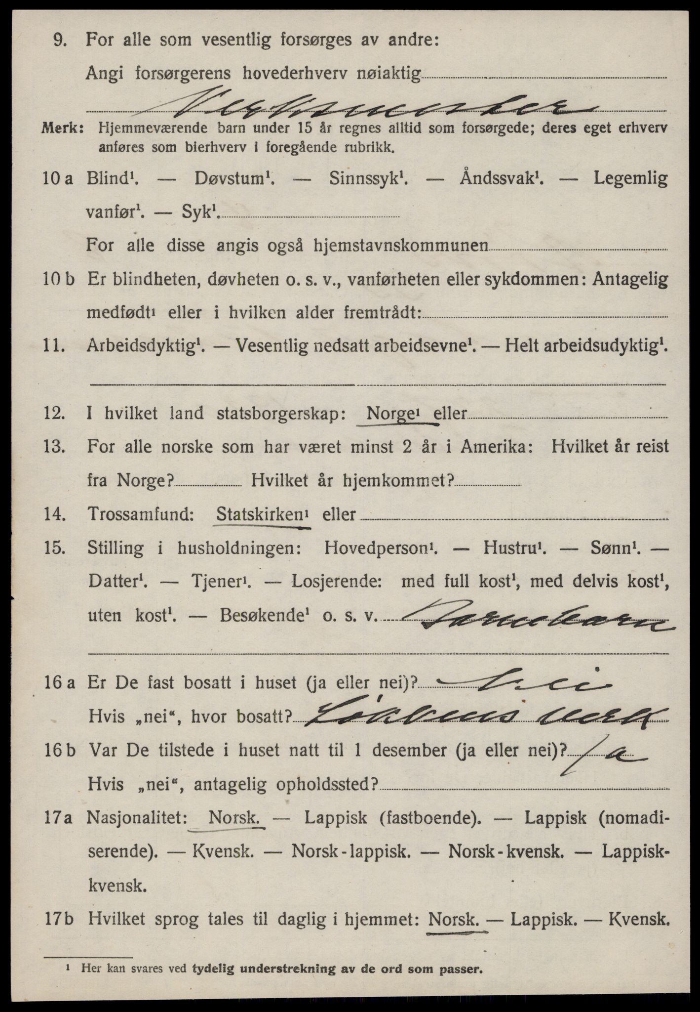 SAT, 1920 census for Røros, 1920, p. 7687