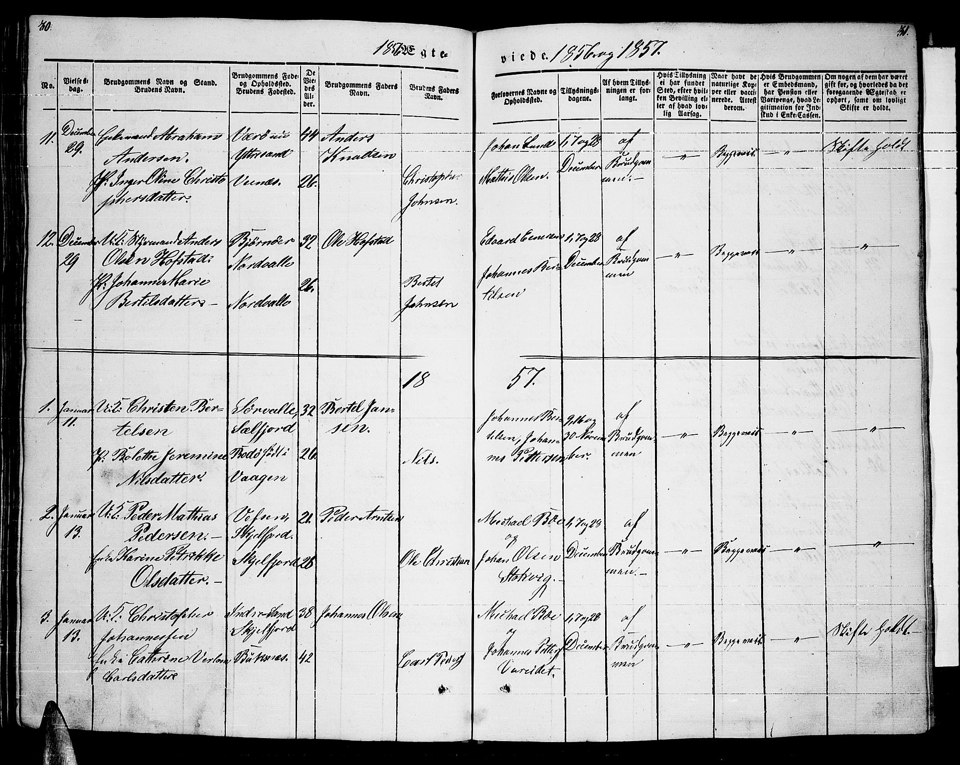 Ministerialprotokoller, klokkerbøker og fødselsregistre - Nordland, AV/SAT-A-1459/885/L1212: Parish register (copy) no. 885C01, 1847-1873, p. 30-31