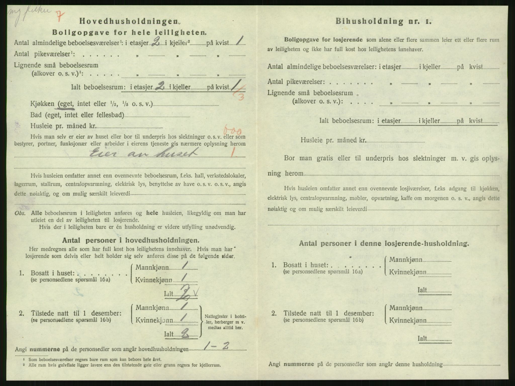 SAT, 1920 census for Steinkjer, 1920, p. 2071