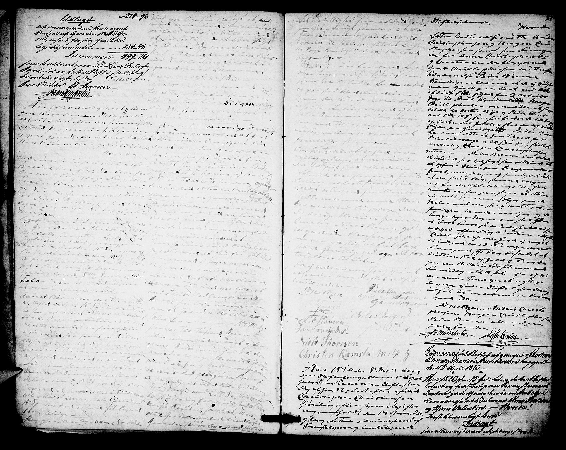 Aker sorenskriveri, SAO/A-10895/H/Hb/L0019: Skifteprotokoll, 1819-1852, p. 26b-27a