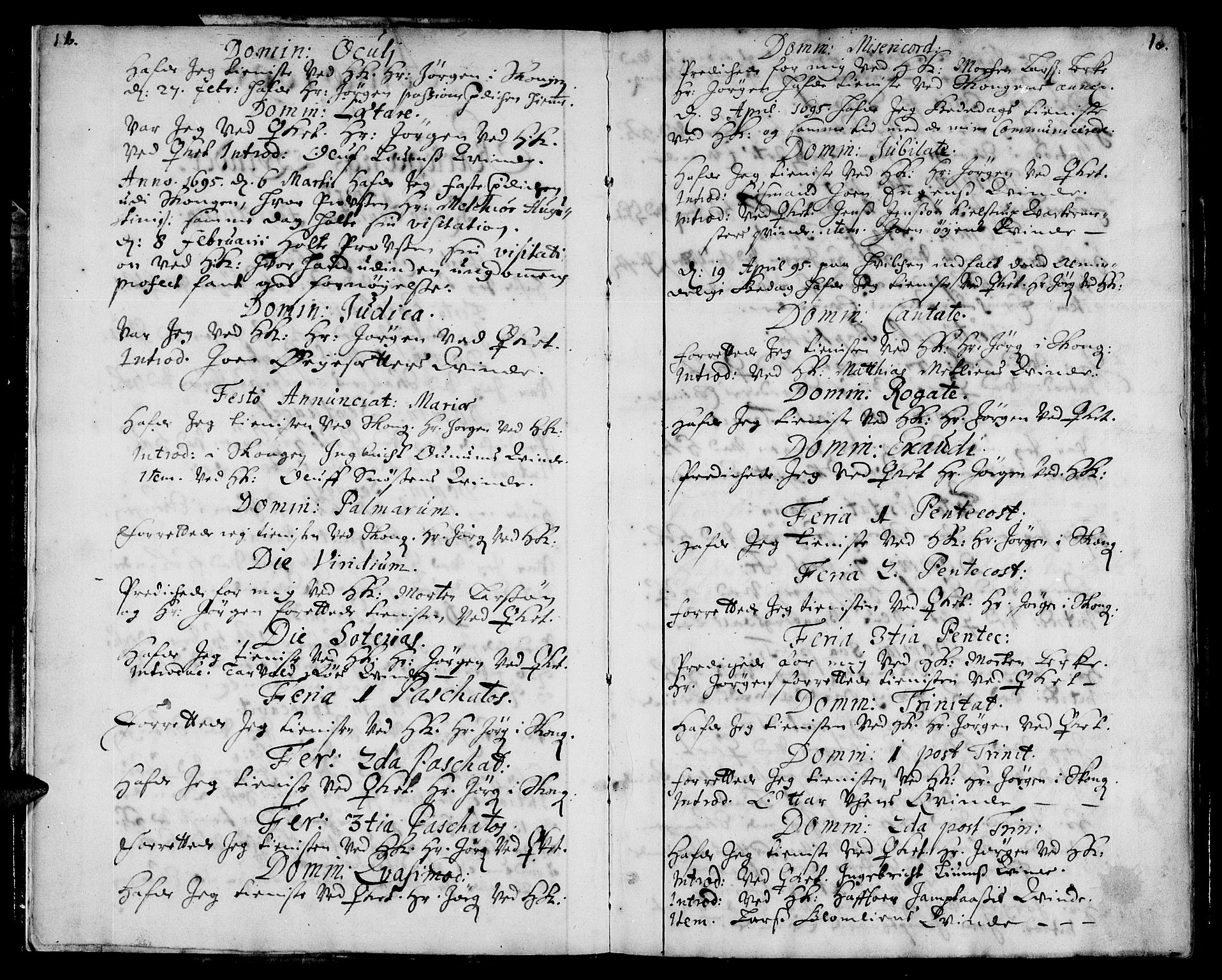 Ministerialprotokoller, klokkerbøker og fødselsregistre - Sør-Trøndelag, SAT/A-1456/668/L0801: Parish register (official) no. 668A01, 1695-1716, p. 1b-1c