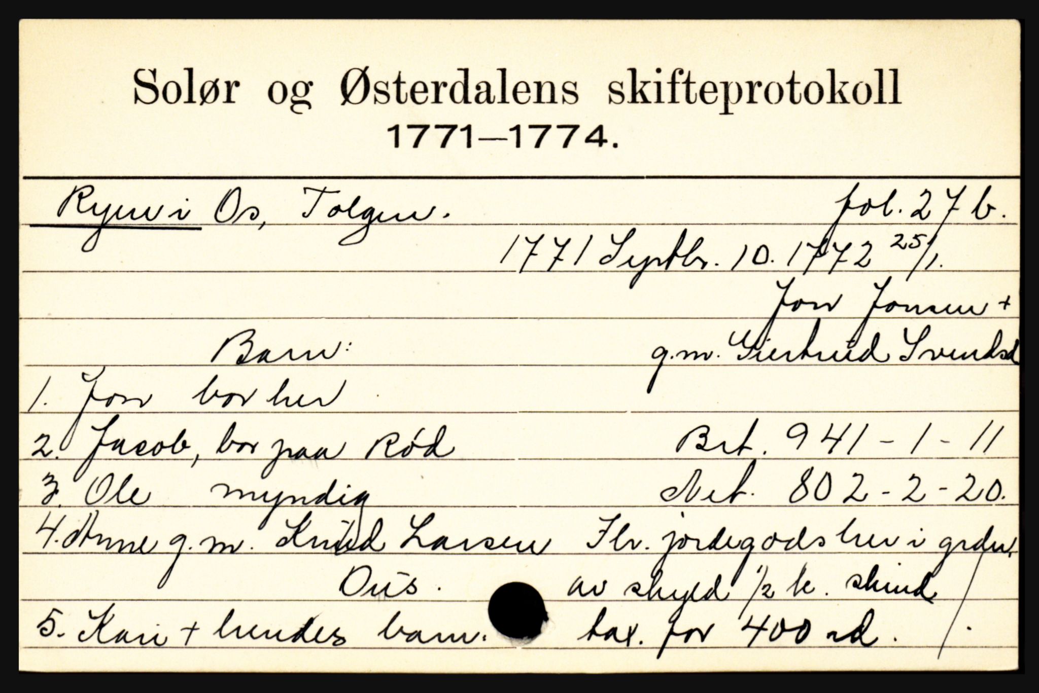 Solør og Østerdalen sorenskriveri, SAH/TING-024/J, 1716-1774, p. 4893