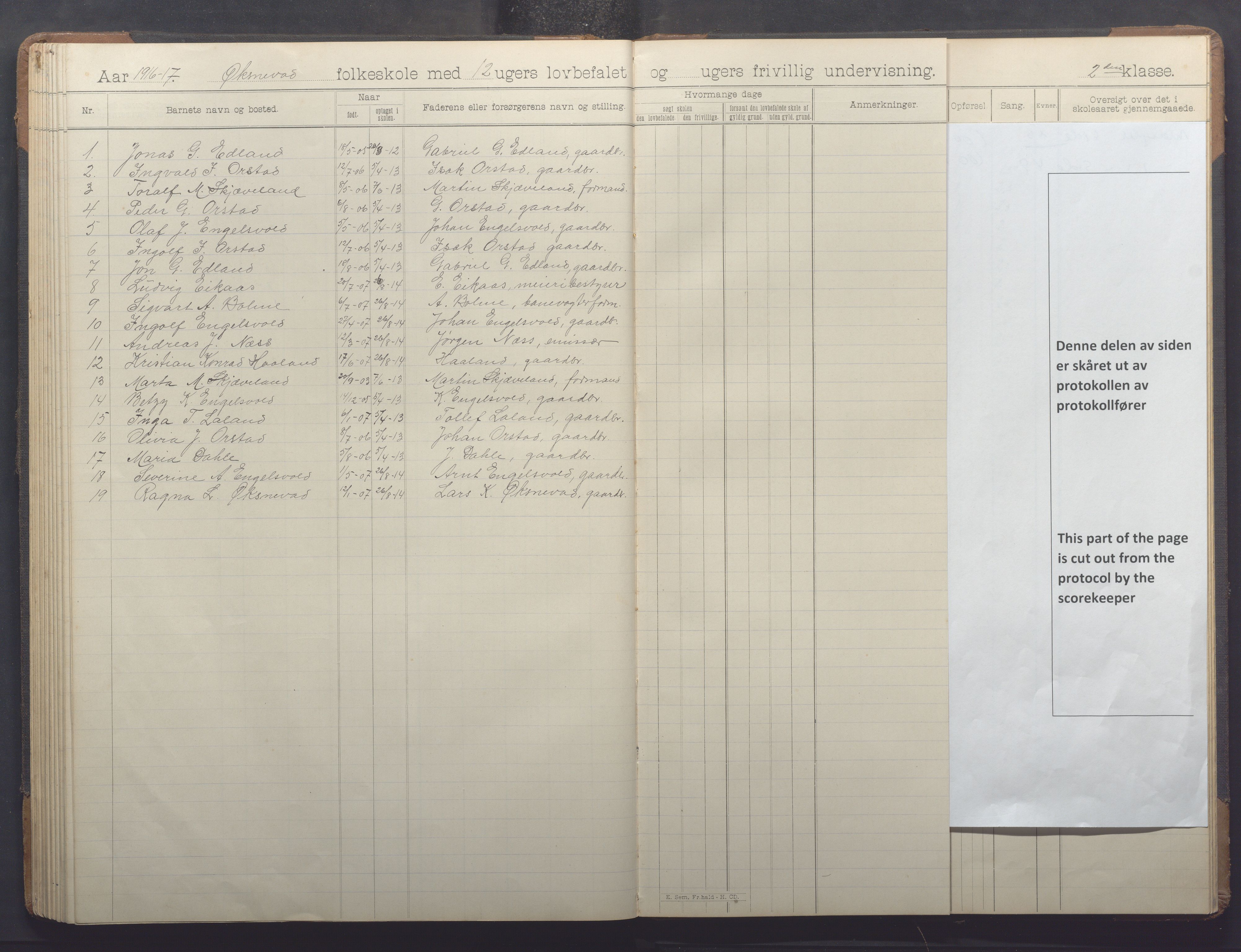 Klepp kommune - Engelsvoll skole, IKAR/K-100299/H/L0001: Skoleprotokoll, 1908-1918, p. 80