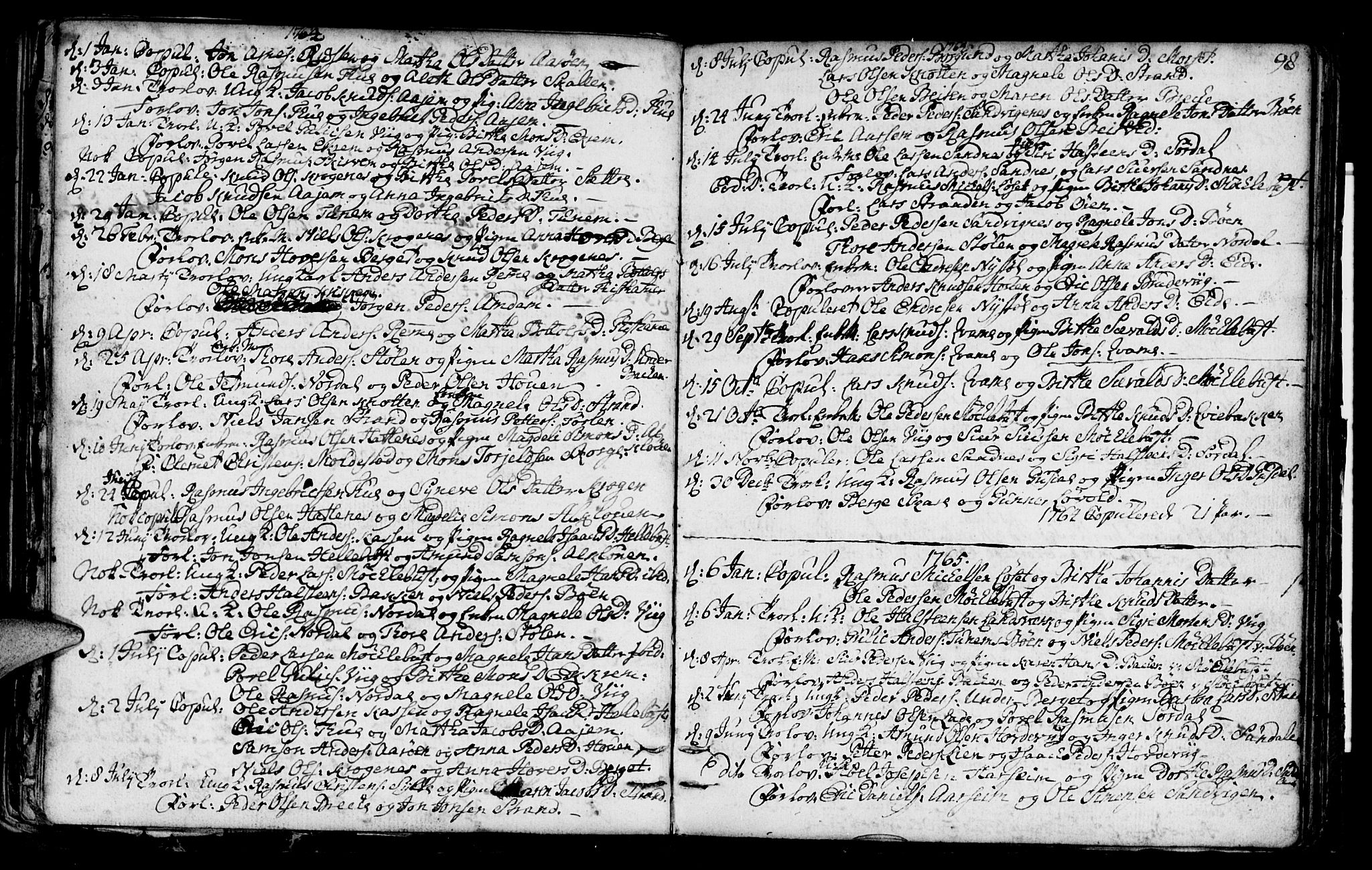 Ministerialprotokoller, klokkerbøker og fødselsregistre - Møre og Romsdal, AV/SAT-A-1454/501/L0002: Parish register (official) no. 501A02, 1760-1816, p. 98