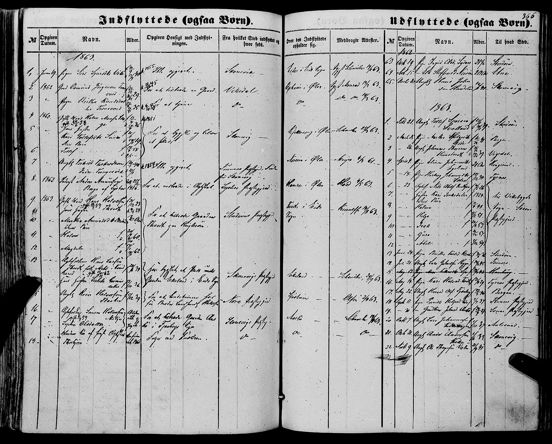 Fjelberg sokneprestembete, SAB/A-75201/H/Haa: Parish register (official) no. A 7, 1851-1867, p. 366