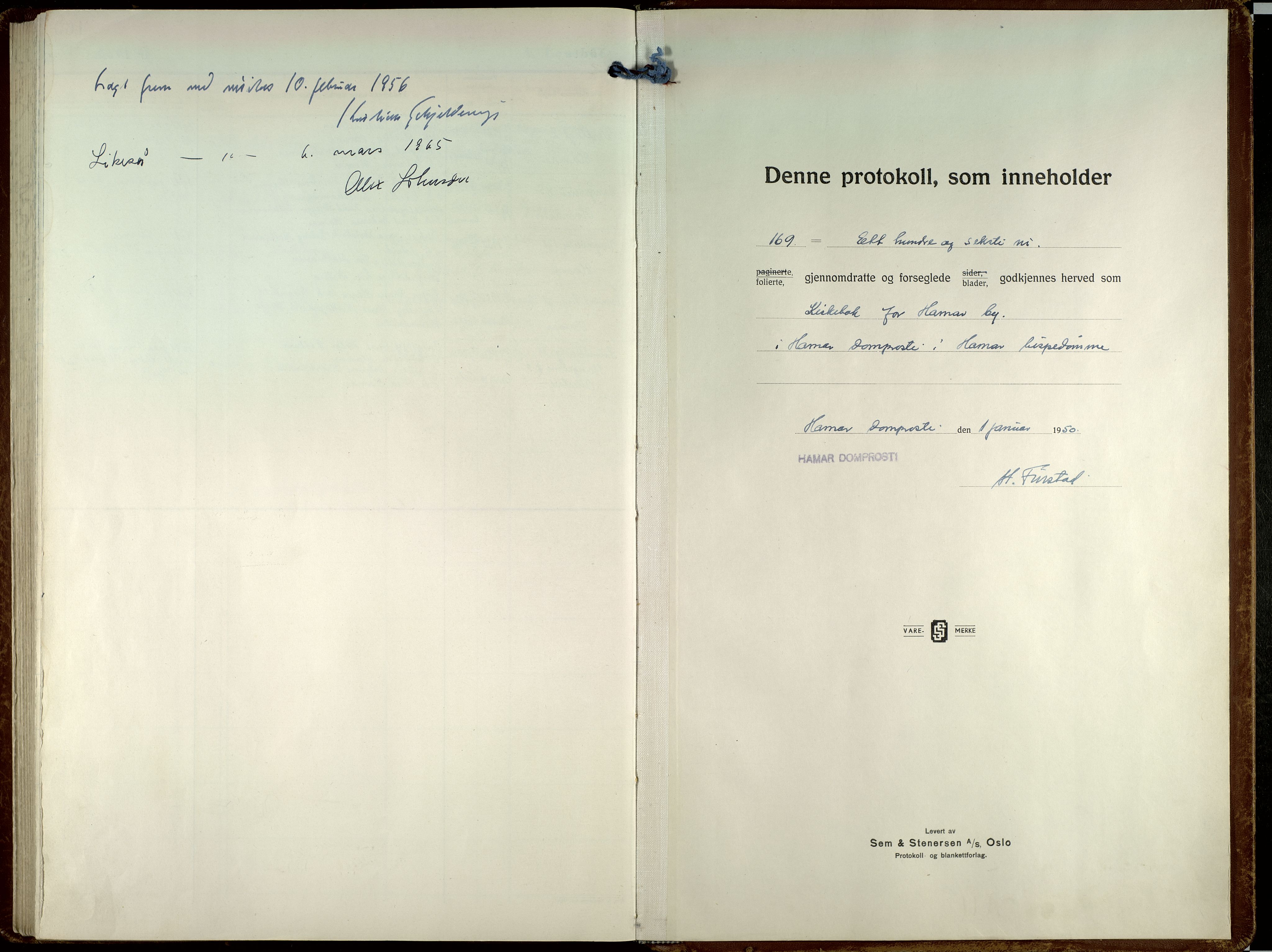 Hamar prestekontor, AV/SAH-DOMPH-002/H/Ha/Haa/L0009: Parish register (official) no. 9, 1950-1960