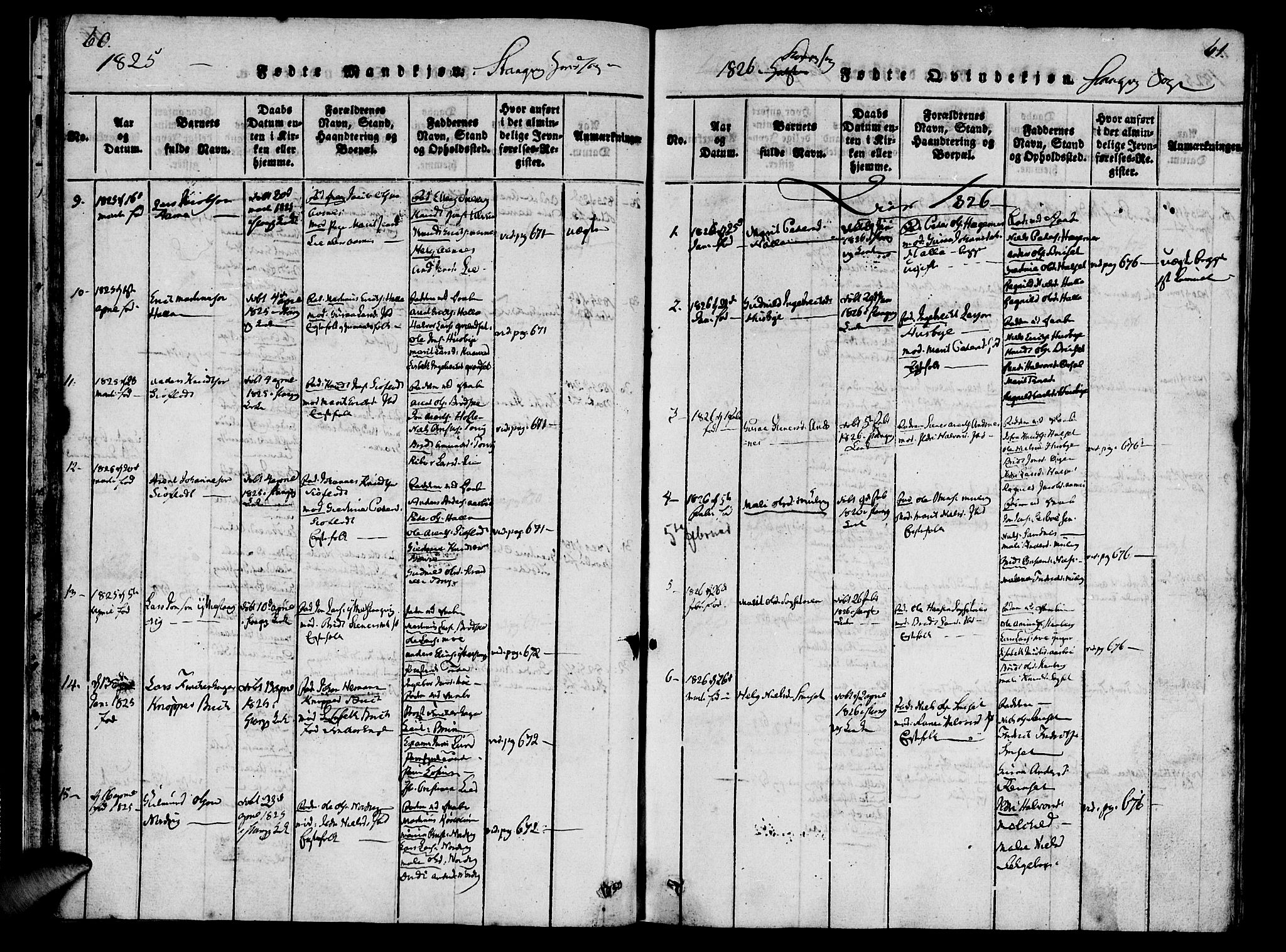 Ministerialprotokoller, klokkerbøker og fødselsregistre - Møre og Romsdal, SAT/A-1454/592/L1023: Parish register (official) no. 592A02, 1820-1830, p. 60-61