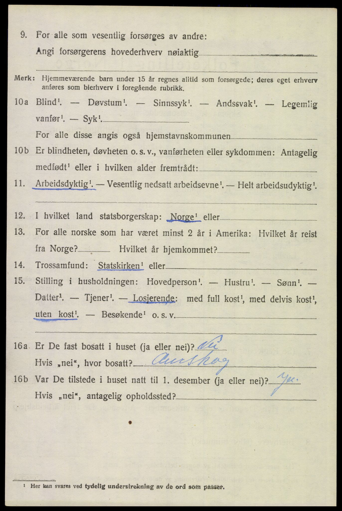 SAH, 1920 census for Eidskog, 1920, p. 2840