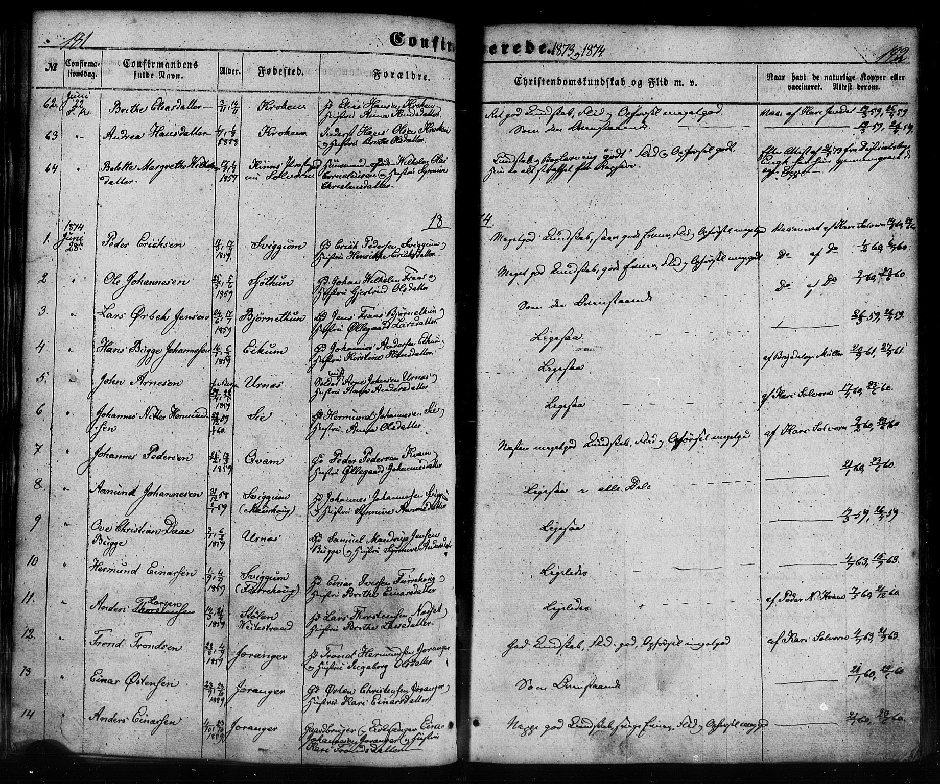 Hafslo sokneprestembete, SAB/A-80301/H/Haa/Haaa/L0012: Parish register (official) no. A 12, 1852-1885, p. 182-183
