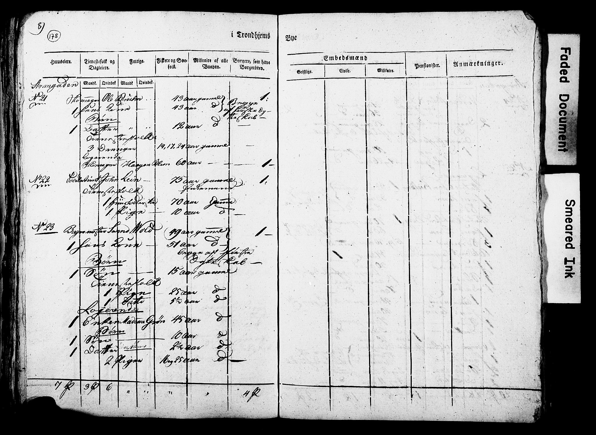 RA, Census 1815 for Trondheim, 1815, p. 176