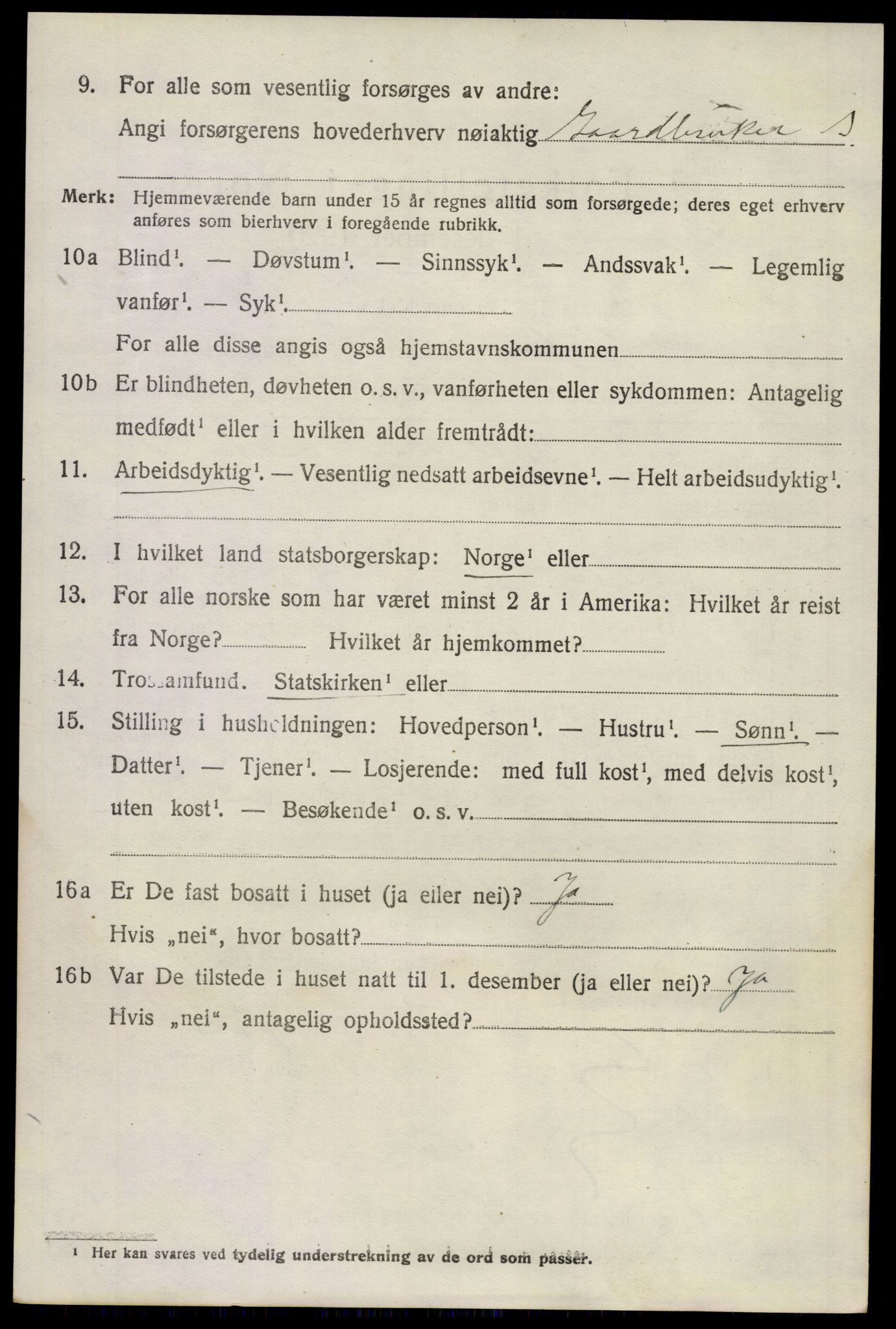 SAKO, 1920 census for Stokke, 1920, p. 10903