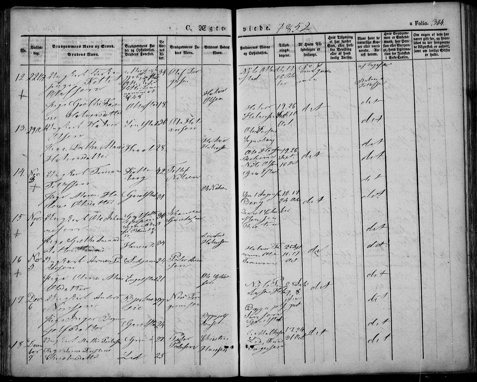 Lardal kirkebøker, AV/SAKO-A-350/F/Fa/L0006: Parish register (official) no. I 6, 1835-1860, p. 304