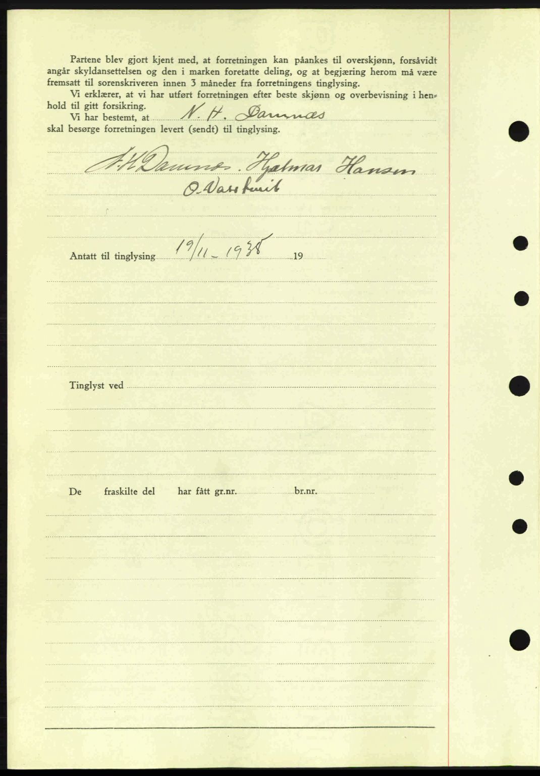 Moss sorenskriveri, AV/SAO-A-10168: Mortgage book no. A5, 1938-1939, Diary no: : 2520/1938