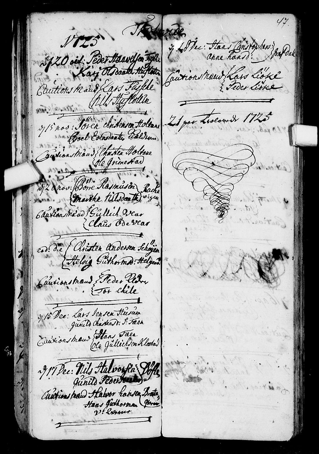 Stokke kirkebøker, AV/SAKO-A-320/F/Fa/L0001: Parish register (official) no. I 1, 1717-1733, p. 47