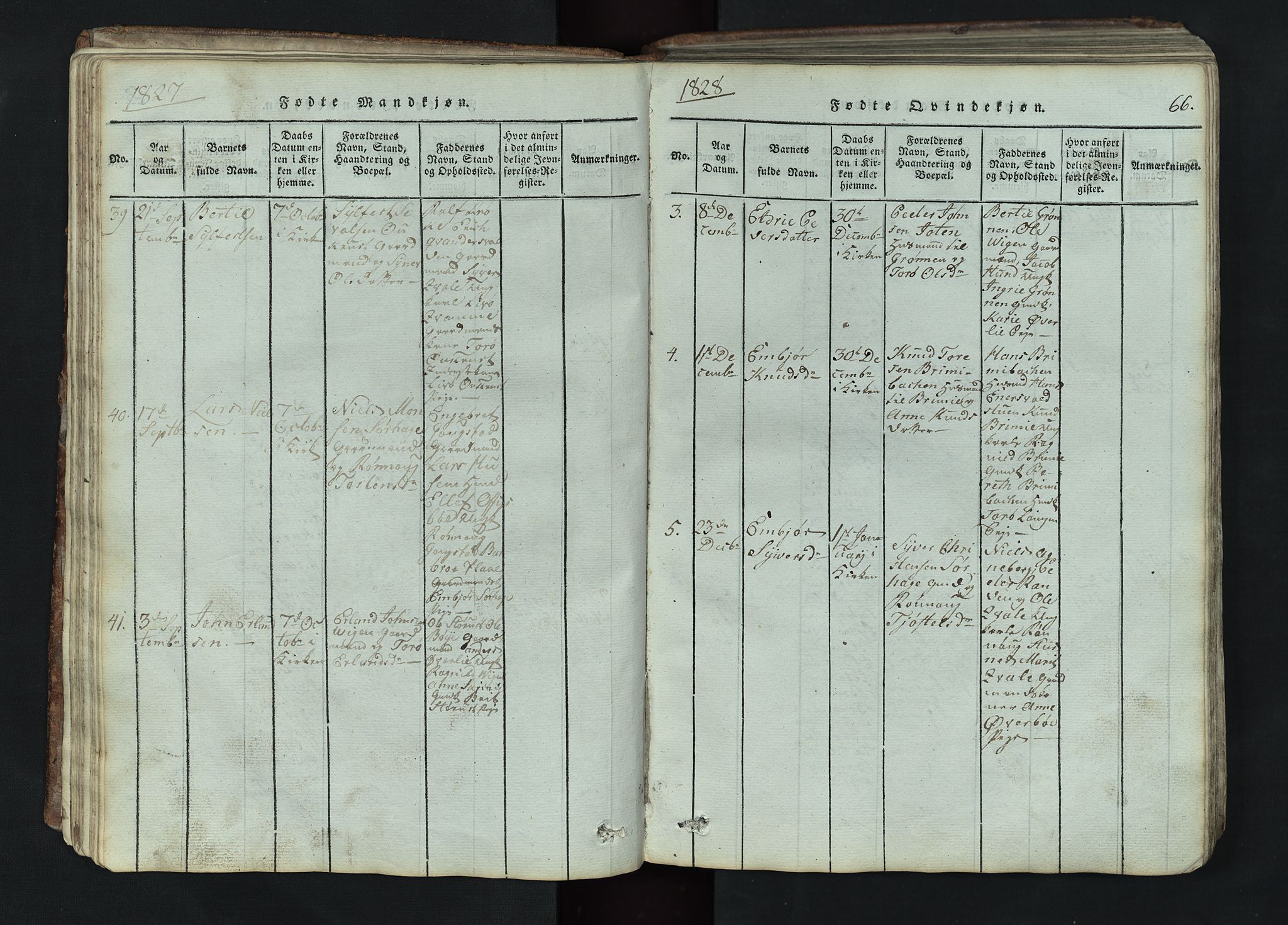 Lom prestekontor, SAH/PREST-070/L/L0002: Parish register (copy) no. 2, 1815-1844, p. 66