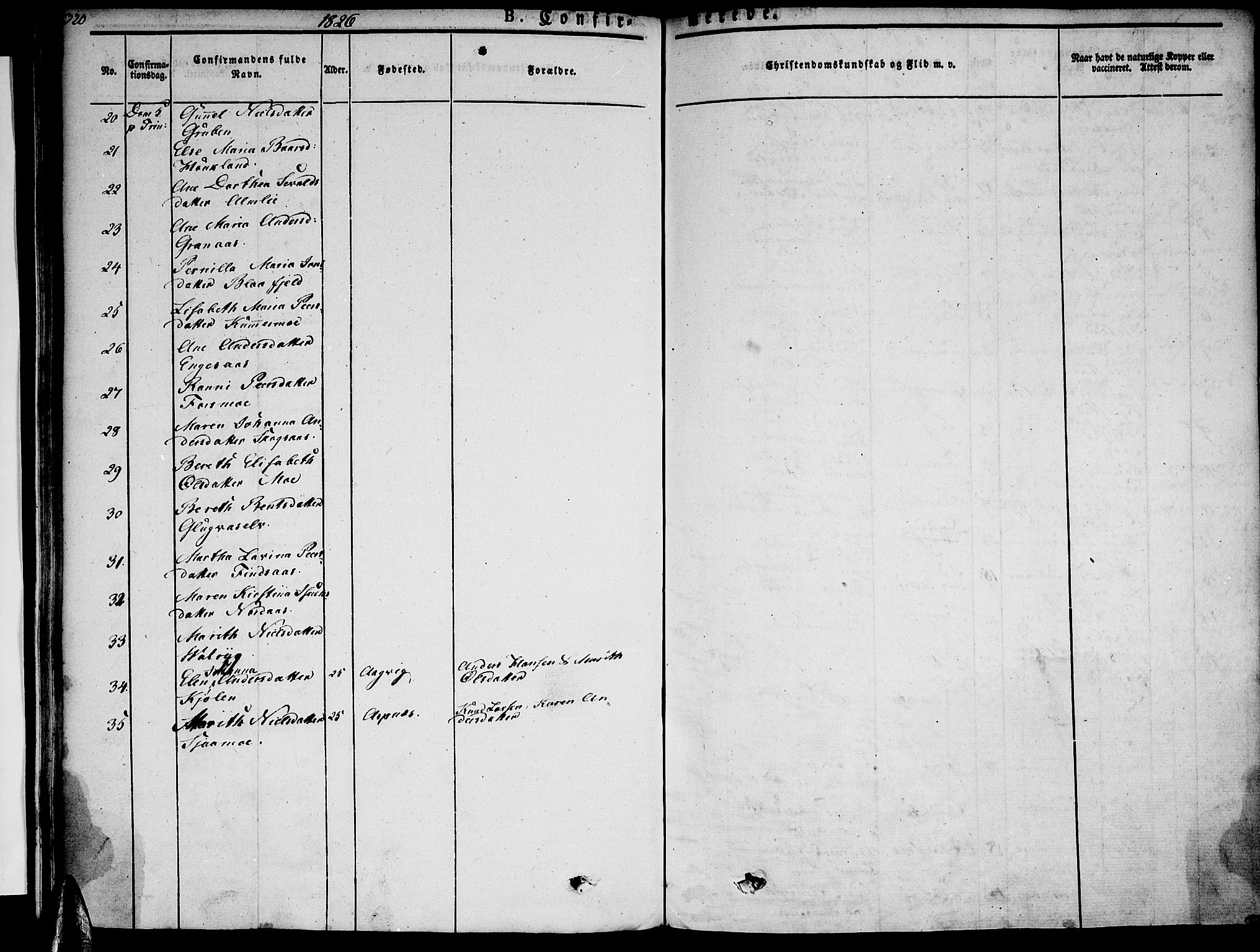 Ministerialprotokoller, klokkerbøker og fødselsregistre - Nordland, AV/SAT-A-1459/820/L0289: Parish register (official) no. 820A10, 1826-1845, p. 320