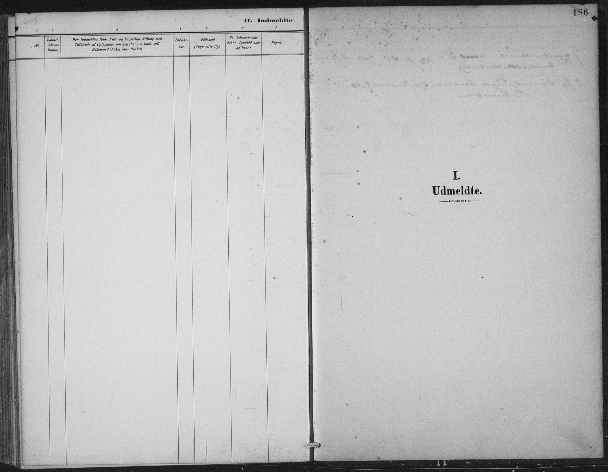 Vikedal sokneprestkontor, SAST/A-101840/01/IV: Parish register (official) no. A 12, 1886-1929, p. 186