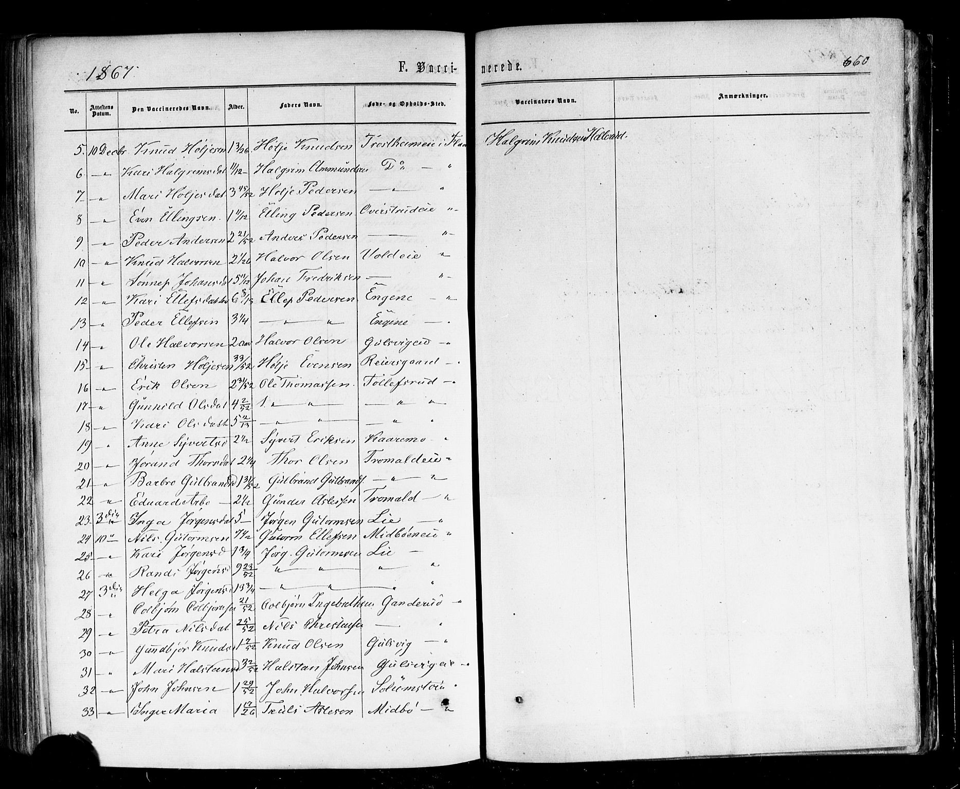 Nes kirkebøker, AV/SAKO-A-236/F/Fa/L0010: Parish register (official) no. 10, 1864-1880, p. 660