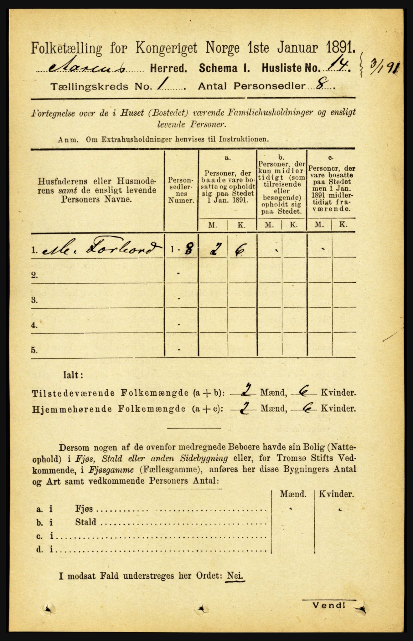 RA, 1891 census for 1716 Åsen, 1891, p. 30