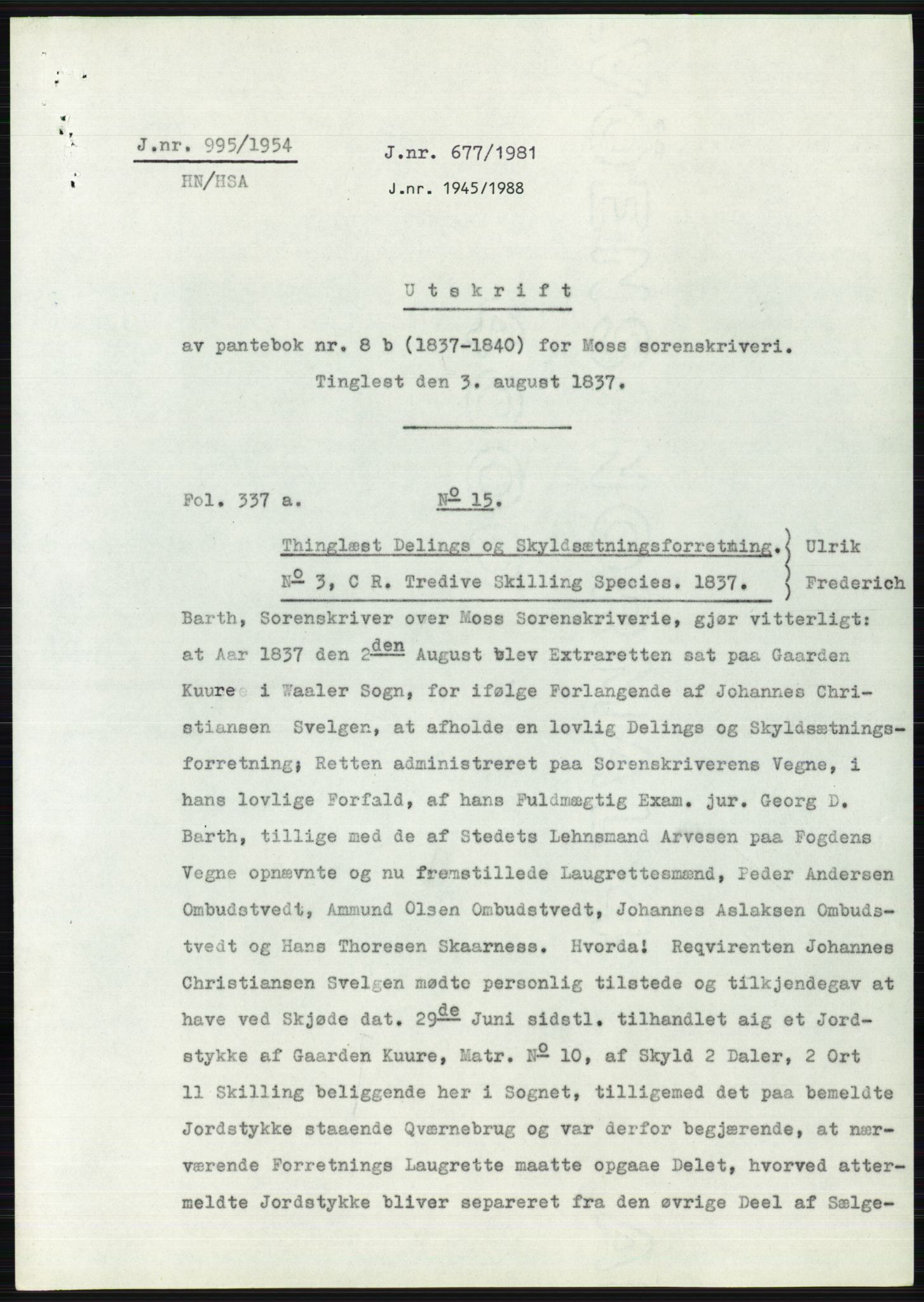 Statsarkivet i Oslo, SAO/A-10621/Z/Zd/L0001: Avskrifter, j.nr 34/1953 og 385-1291/1954, 1953-1954, p. 370