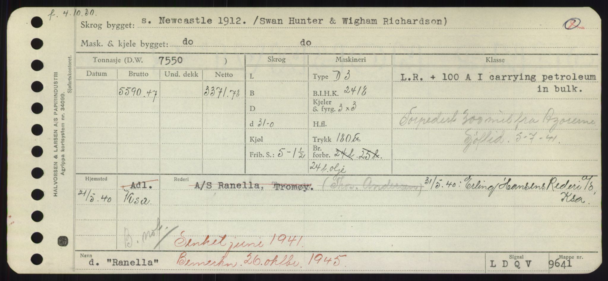 Sjøfartsdirektoratet med forløpere, Skipsmålingen, AV/RA-S-1627/H/Hd/L0030: Fartøy, Q-Riv, p. 199