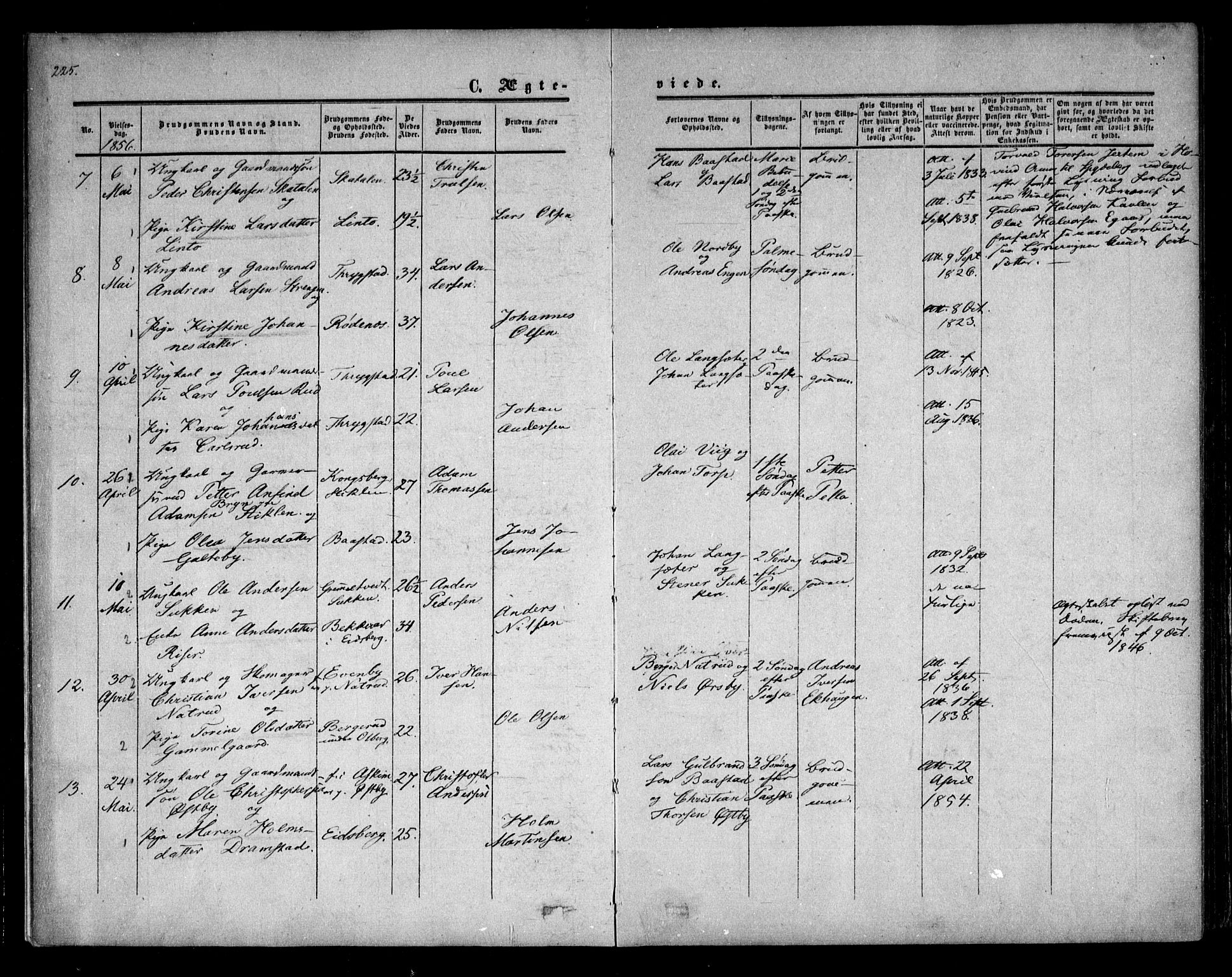 Trøgstad prestekontor Kirkebøker, AV/SAO-A-10925/F/Fa/L0008.b: Parish register (official) no. I 8B, 1855-1864, p. 225