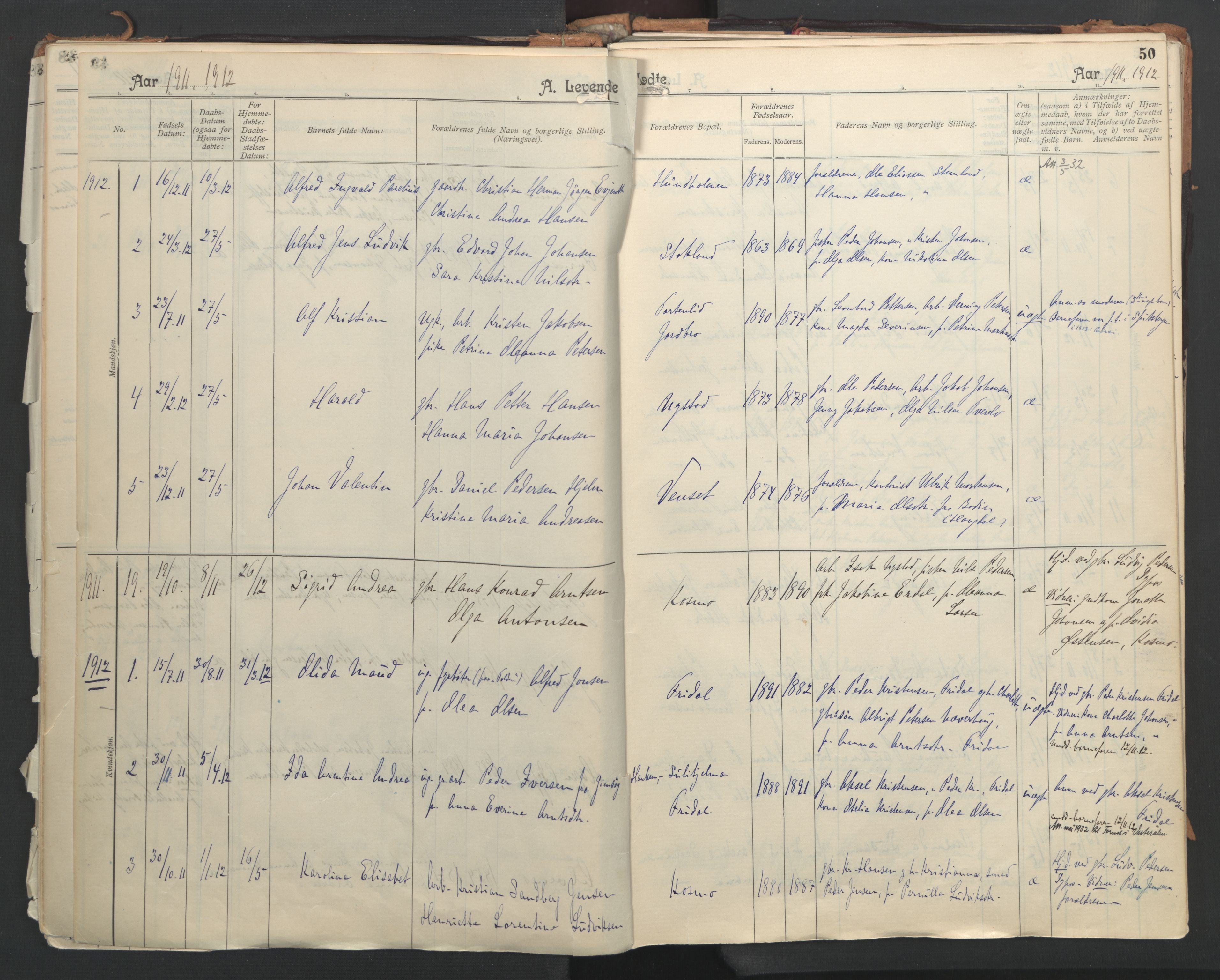 Ministerialprotokoller, klokkerbøker og fødselsregistre - Nordland, AV/SAT-A-1459/851/L0724: Parish register (official) no. 851A01, 1901-1922, p. 50