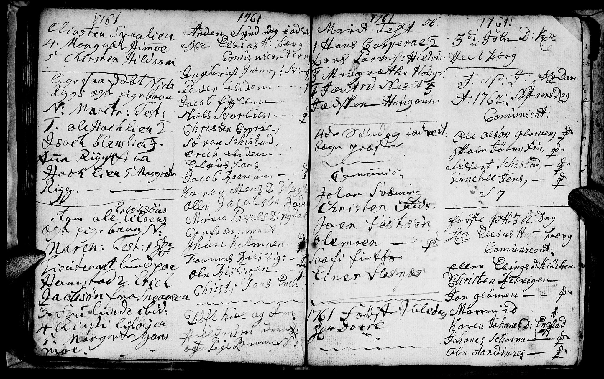 Ministerialprotokoller, klokkerbøker og fødselsregistre - Nord-Trøndelag, SAT/A-1458/764/L0543: Parish register (official) no. 764A03, 1758-1765, p. 56