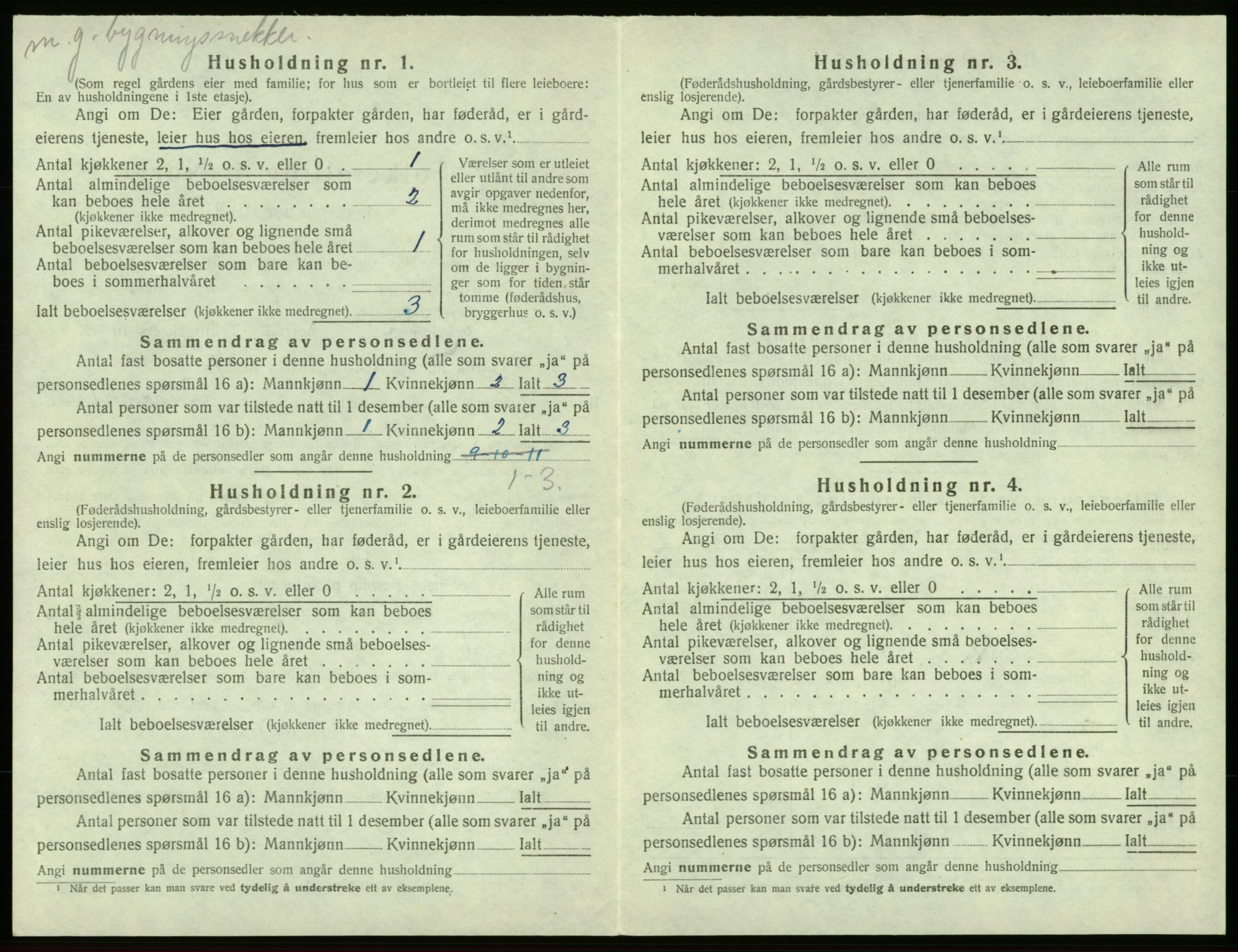 SAB, 1920 census for Moster, 1920, p. 222