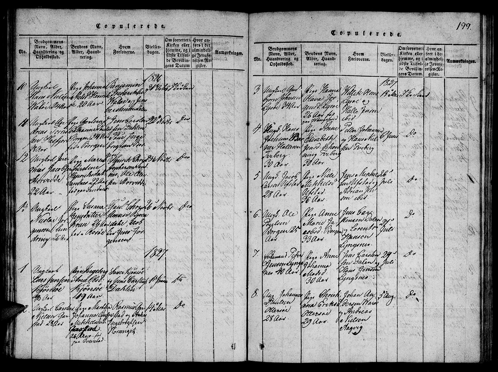 Ministerialprotokoller, klokkerbøker og fødselsregistre - Nord-Trøndelag, SAT/A-1458/784/L0667: Parish register (official) no. 784A03 /1, 1816-1829, p. 199