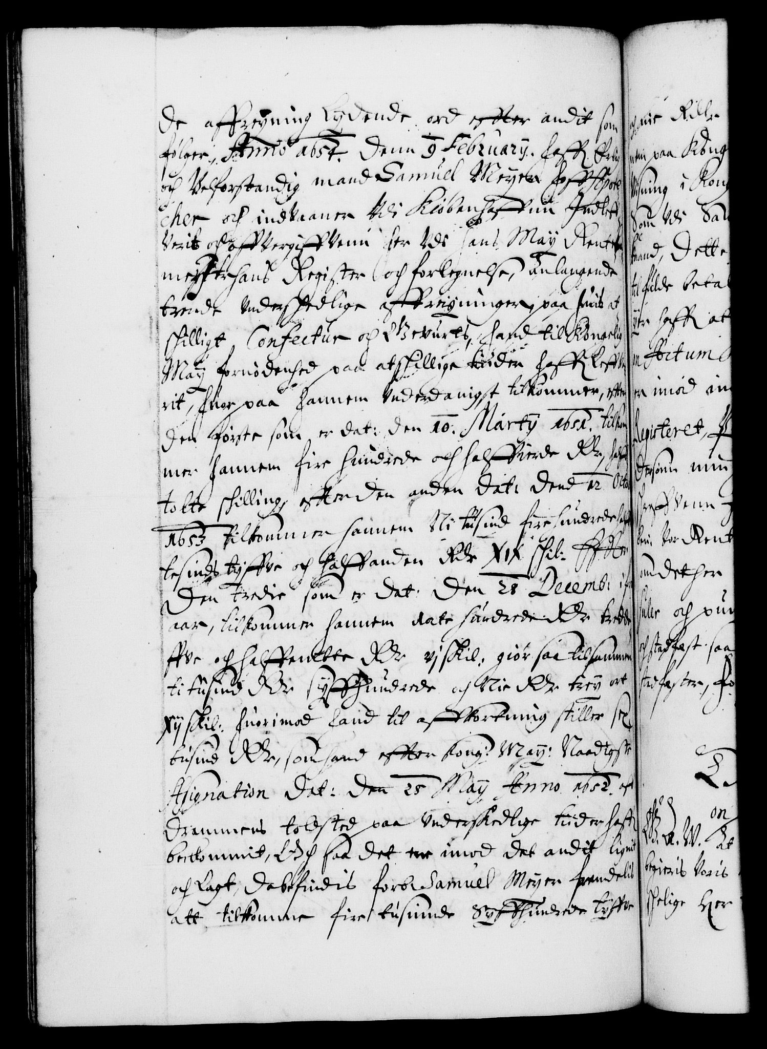 Danske Kanselli 1572-1799, AV/RA-EA-3023/F/Fc/Fca/Fcaa/L0008: Norske registre (mikrofilm), 1651-1656, p. 419b