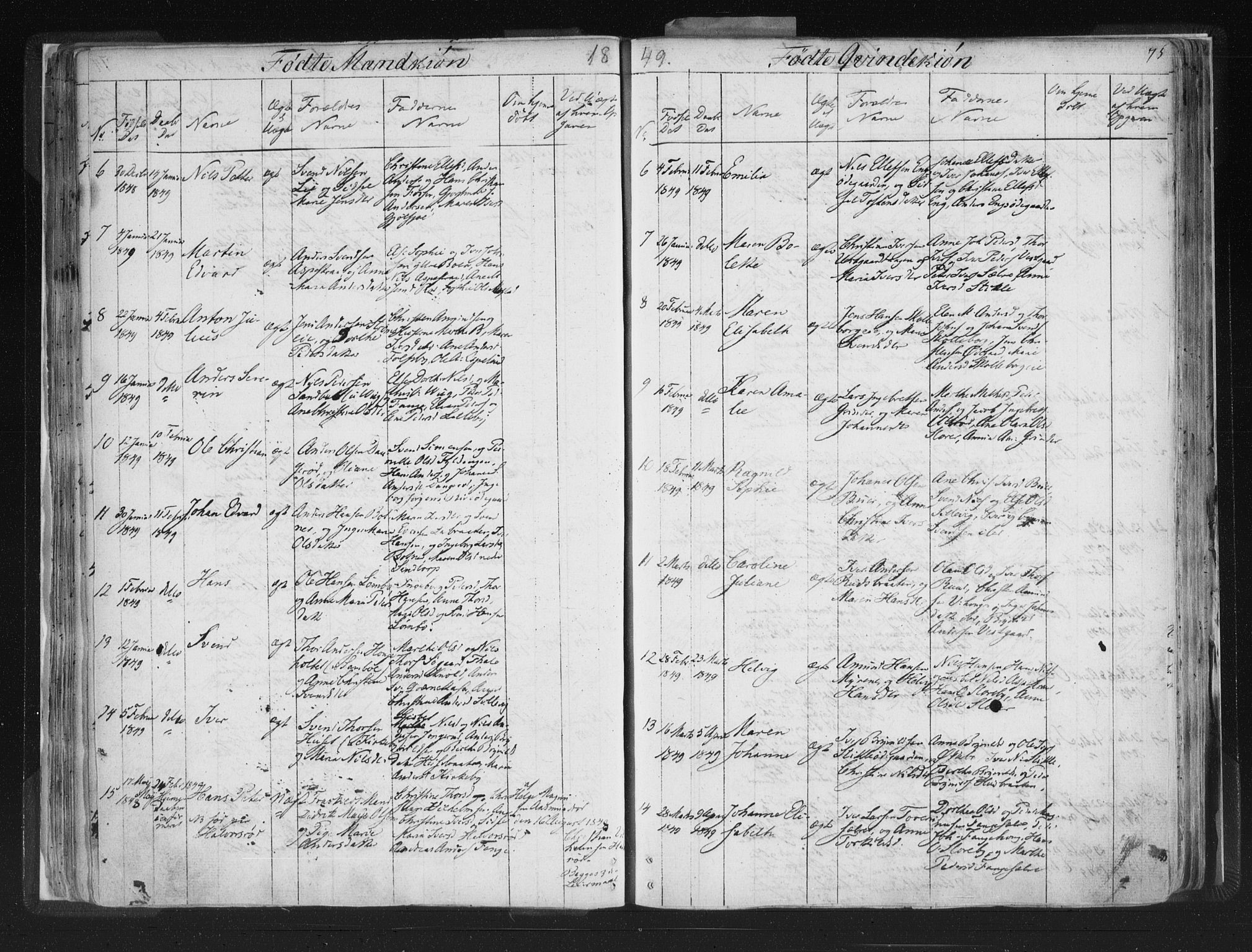 Aremark prestekontor Kirkebøker, AV/SAO-A-10899/F/Fc/L0002: Parish register (official) no. III 2, 1834-1849, p. 75