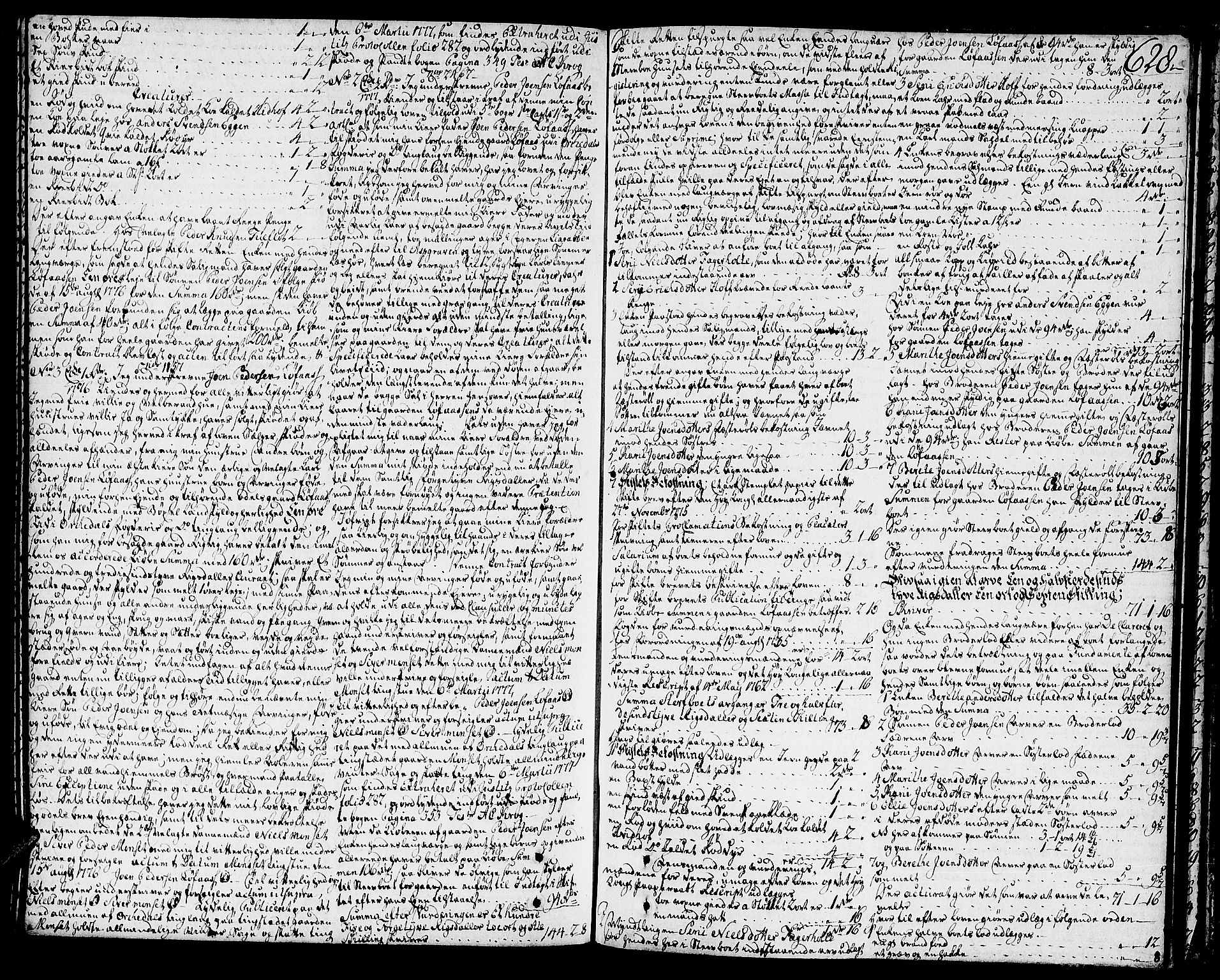 Orkdal sorenskriveri, SAT/A-4169/1/3/3Aa/L0007: Skifteprotokoller, 1767-1782, p. 627b-628a