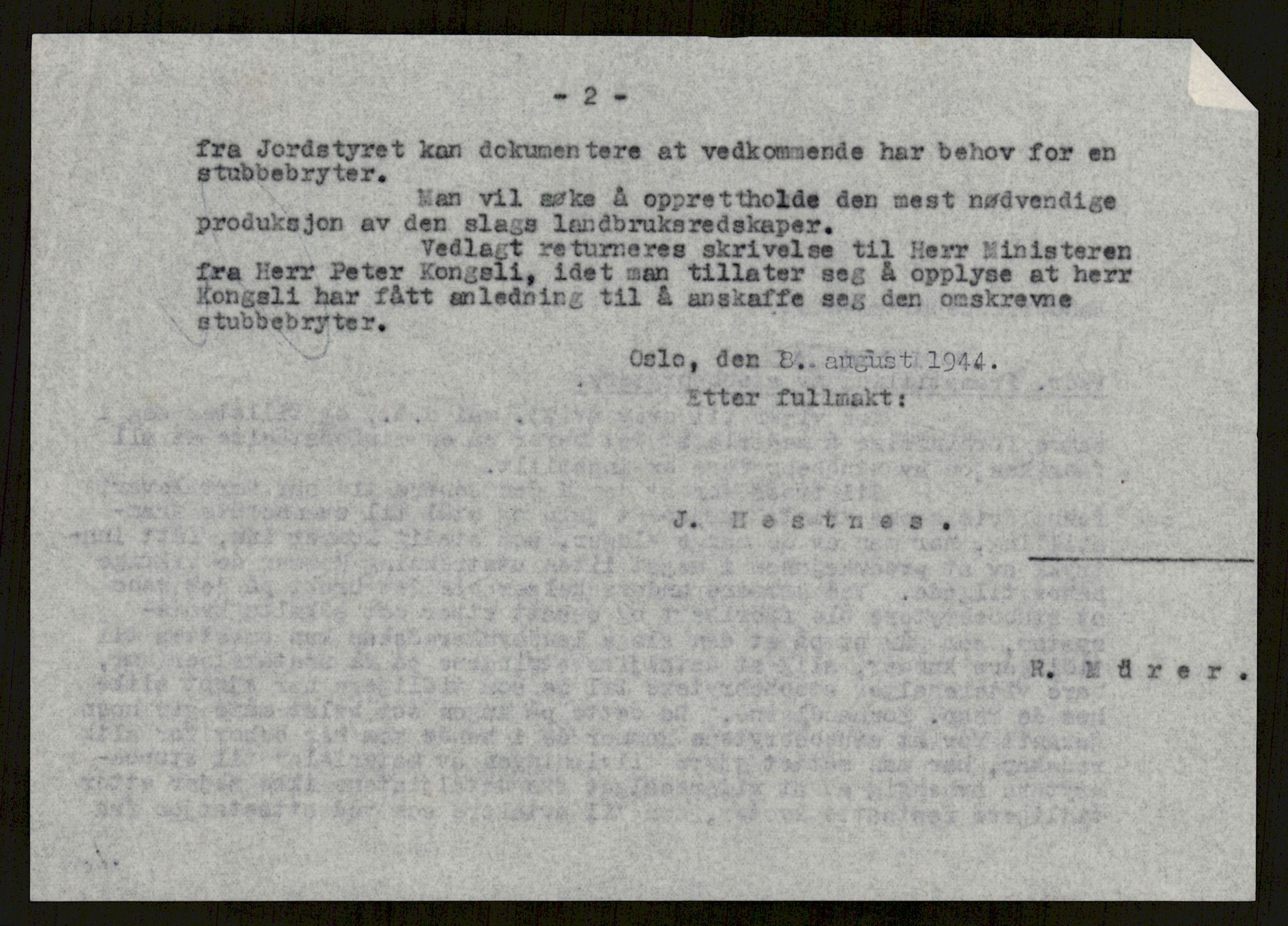 Direktoratet for industriforsyning, Sekretariatet, AV/RA-S-4153/D/Df/L0055: 9. Metallkontoret, 1940-1945, p. 256