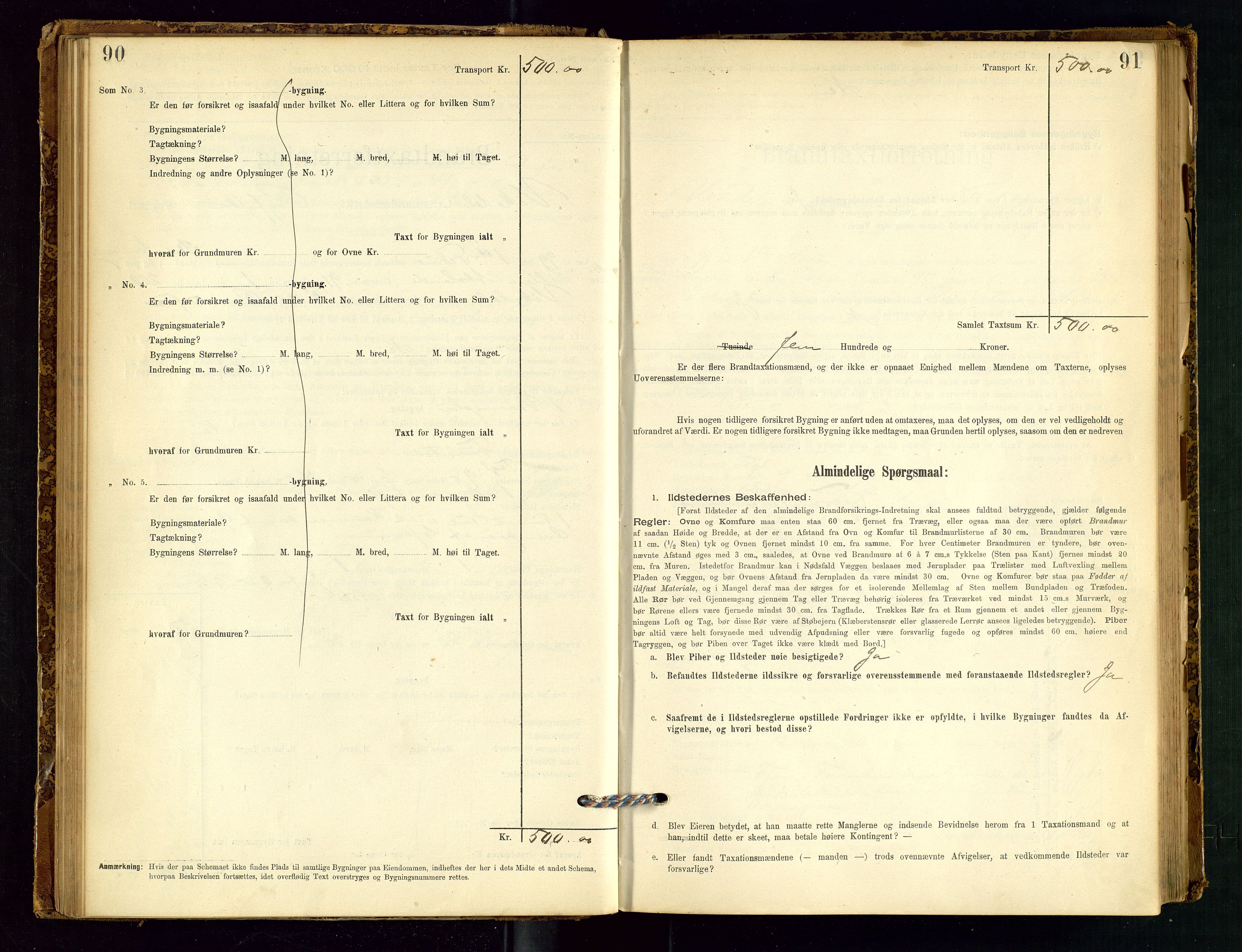 Vikedal lensmannskontor, AV/SAST-A-100179/Gob/L0004: Branntakstprotokoll, 1894-1952, p. 90-91