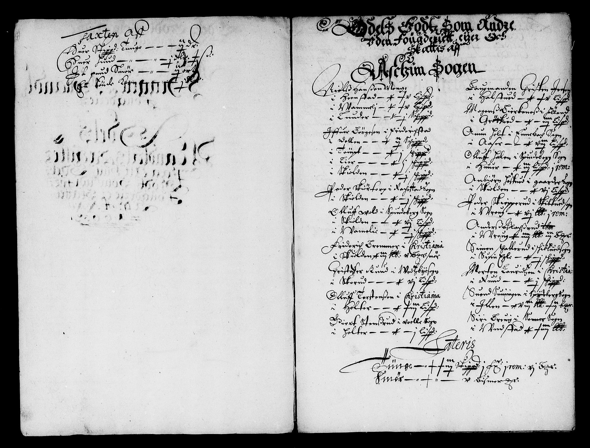 Rentekammeret inntil 1814, Reviderte regnskaper, Stiftamtstueregnskaper, Landkommissariatet på Akershus og Akershus stiftamt, AV/RA-EA-5869/R/Ra/L0032: Landkommissariatet på Akershus, 1665
