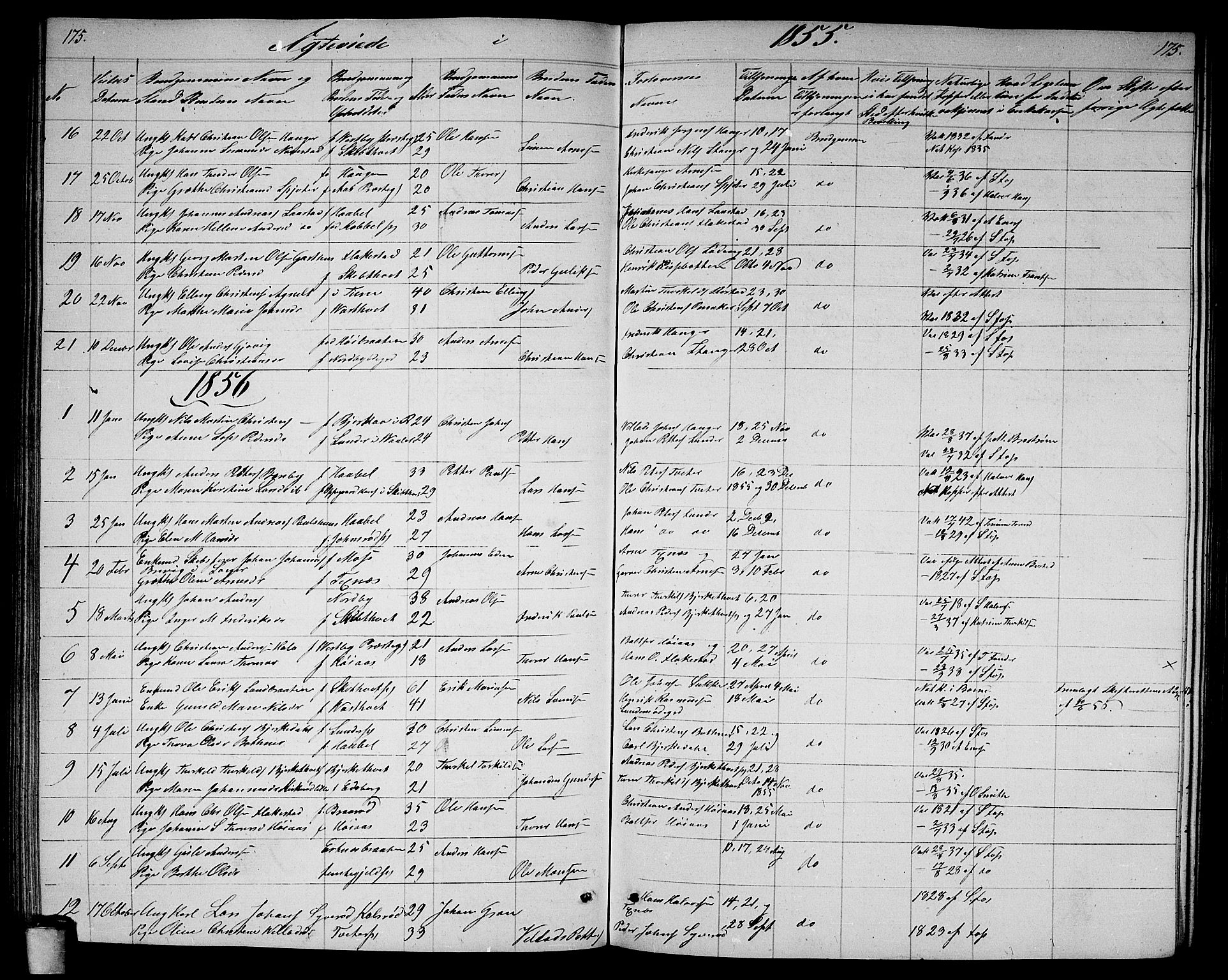 Våler prestekontor Kirkebøker, AV/SAO-A-11083/G/Ga/L0002: Parish register (copy) no. I 2, 1839-1860, p. 175