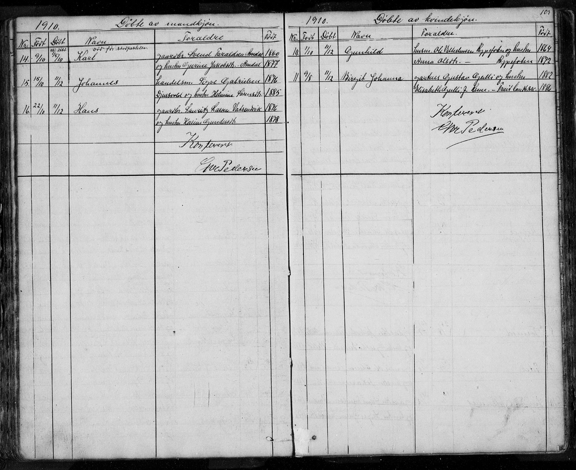 Nedstrand sokneprestkontor, AV/SAST-A-101841/01/V: Parish register (copy) no. B 3, 1848-1933, p. 103