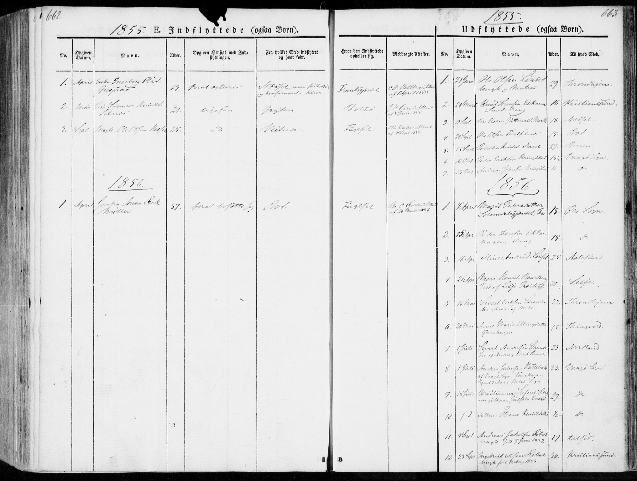 Ministerialprotokoller, klokkerbøker og fødselsregistre - Møre og Romsdal, SAT/A-1454/555/L0653: Parish register (official) no. 555A04, 1843-1869, p. 662-663
