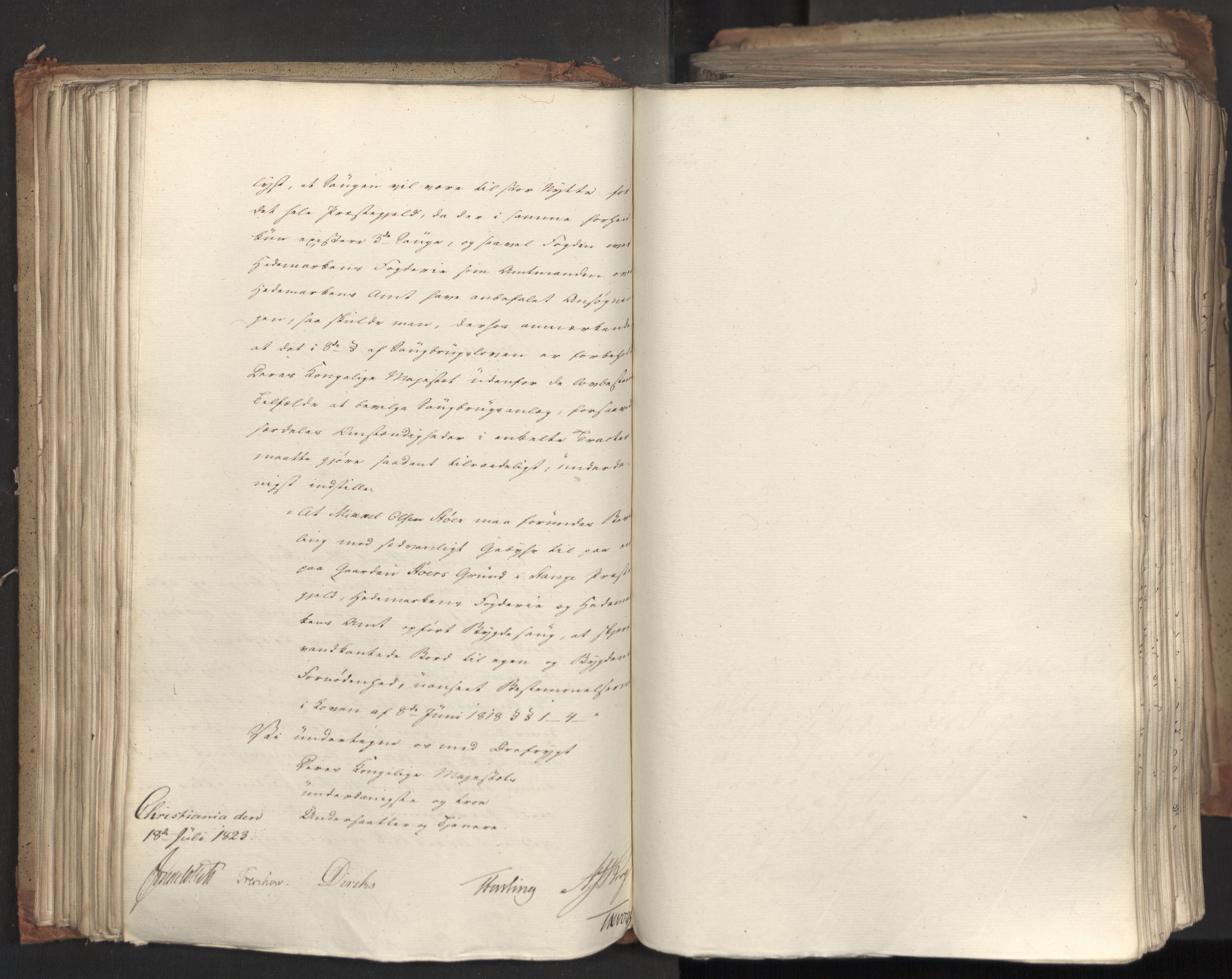 Statsrådsavdelingen i Stockholm, AV/RA-S-1003/D/Da/L0035: Regjeringsinnstillinger nr. 541-840, 1823, p. 126