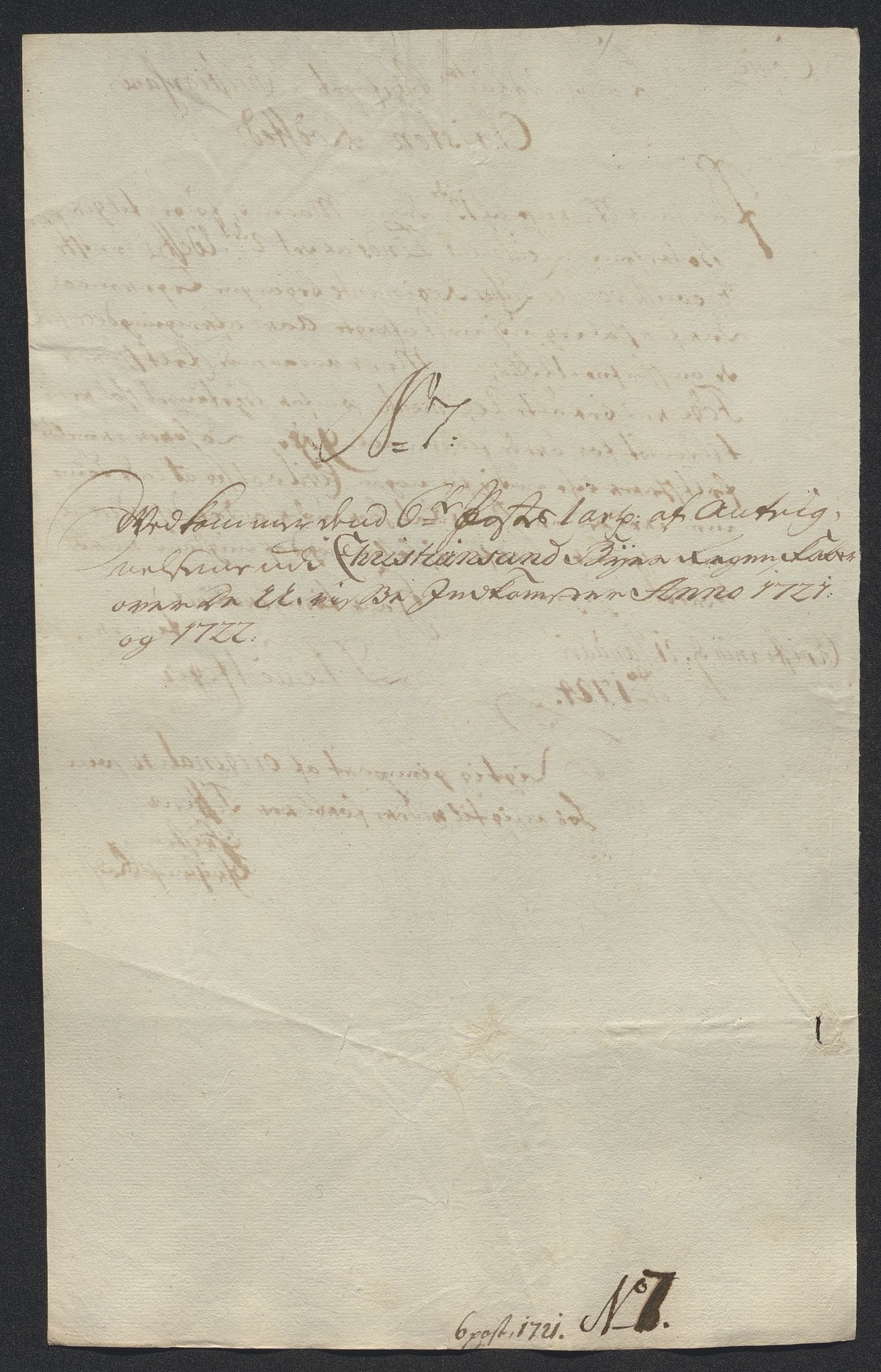 Rentekammeret inntil 1814, Reviderte regnskaper, Byregnskaper, AV/RA-EA-4066/R/Rm/L0286: [M19] Sikt og sakefall, 1719-1727, p. 202