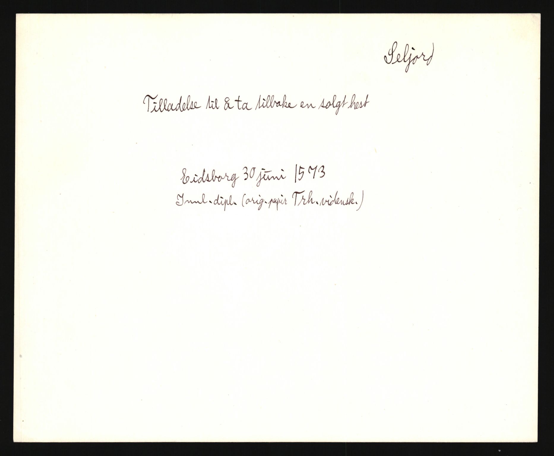 Riksarkivets diplomsamling, AV/RA-EA-5965/F35/F35e/L0021: Registreringssedler Telemark 2, 1400-1700, p. 433