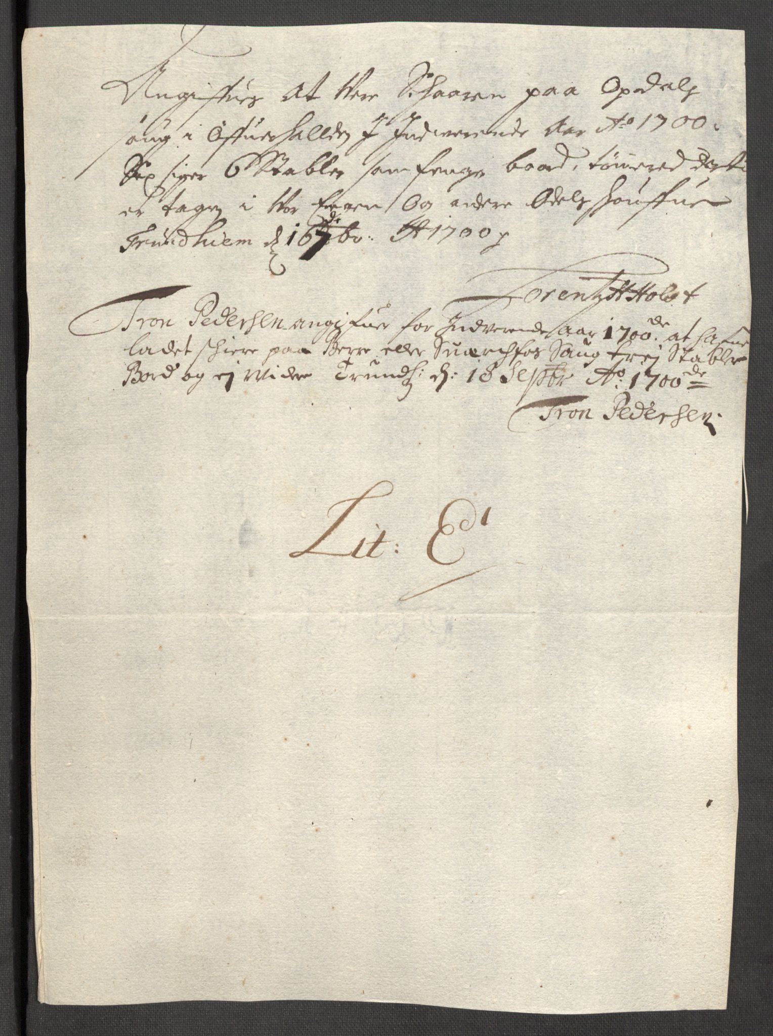 Rentekammeret inntil 1814, Reviderte regnskaper, Fogderegnskap, AV/RA-EA-4092/R64/L4426: Fogderegnskap Namdal, 1699-1700, p. 234