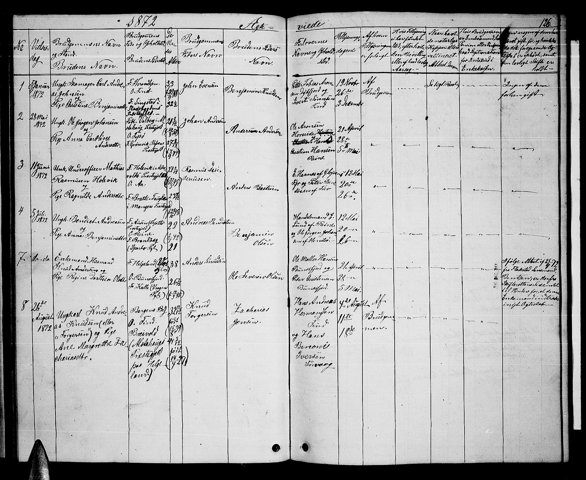 Ministerialprotokoller, klokkerbøker og fødselsregistre - Nordland, SAT/A-1459/886/L1224: Parish register (copy) no. 886C01, 1843-1873, p. 126