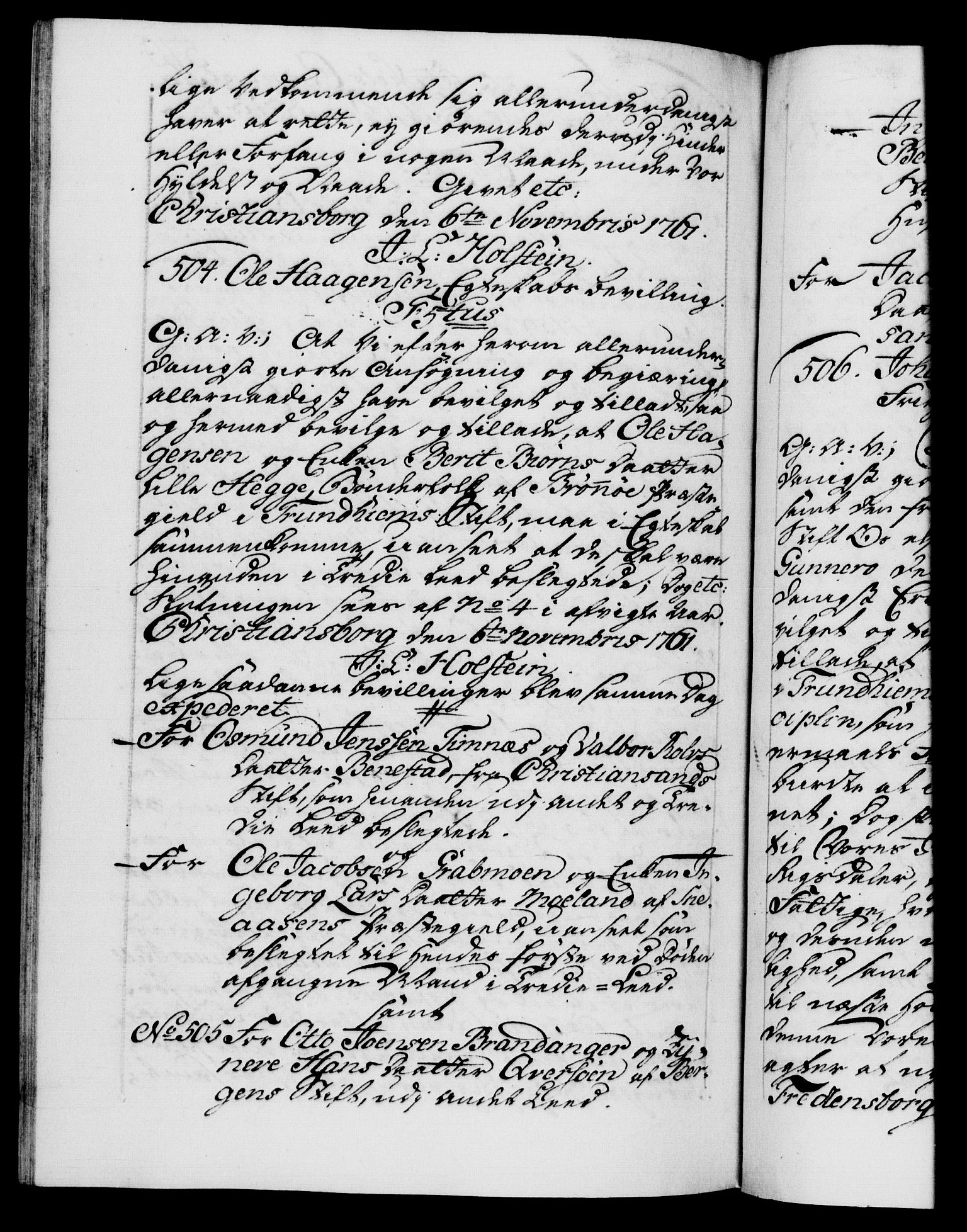 Danske Kanselli 1572-1799, AV/RA-EA-3023/F/Fc/Fca/Fcaa/L0041: Norske registre, 1760-1762, p. 570b