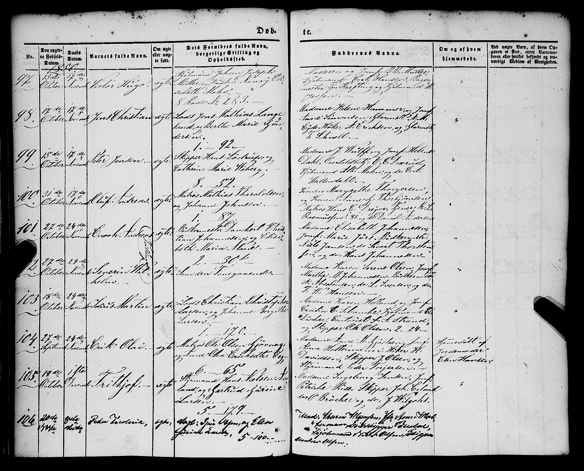 Nykirken Sokneprestembete, AV/SAB-A-77101/H/Haa/L0014: Parish register (official) no. B 1, 1844-1858, p. 58