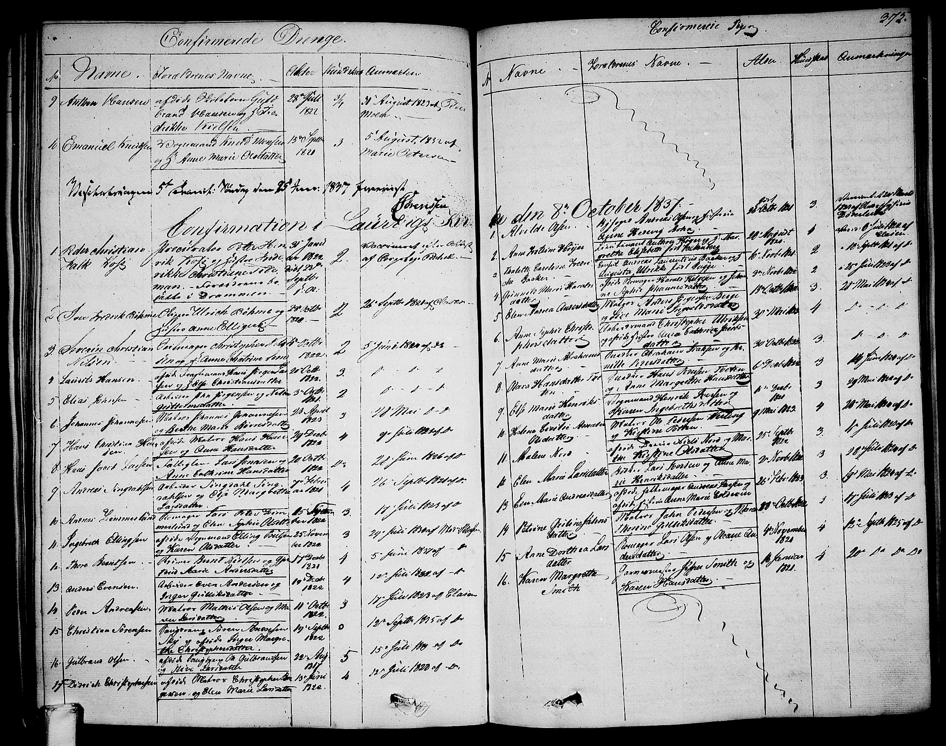 Larvik kirkebøker, AV/SAKO-A-352/G/Ga/L0003b: Parish register (copy) no. I 3B, 1830-1870, p. 375