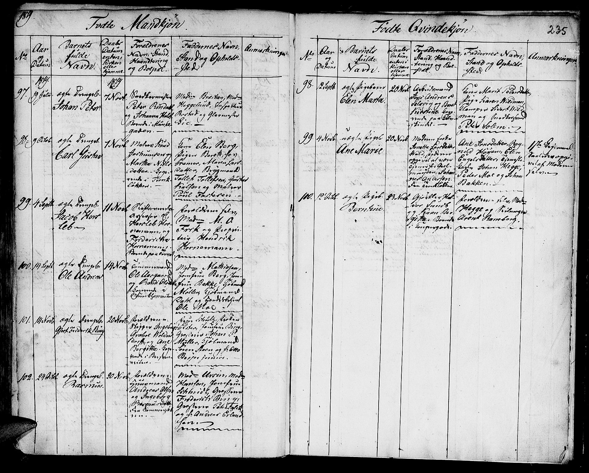 Ministerialprotokoller, klokkerbøker og fødselsregistre - Sør-Trøndelag, SAT/A-1456/601/L0039: Parish register (official) no. 601A07, 1770-1819, p. 235